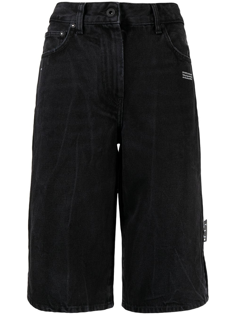 logo-print knee-length shorts 1