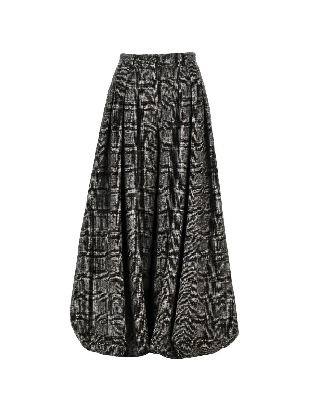 check pleated trousers - 1