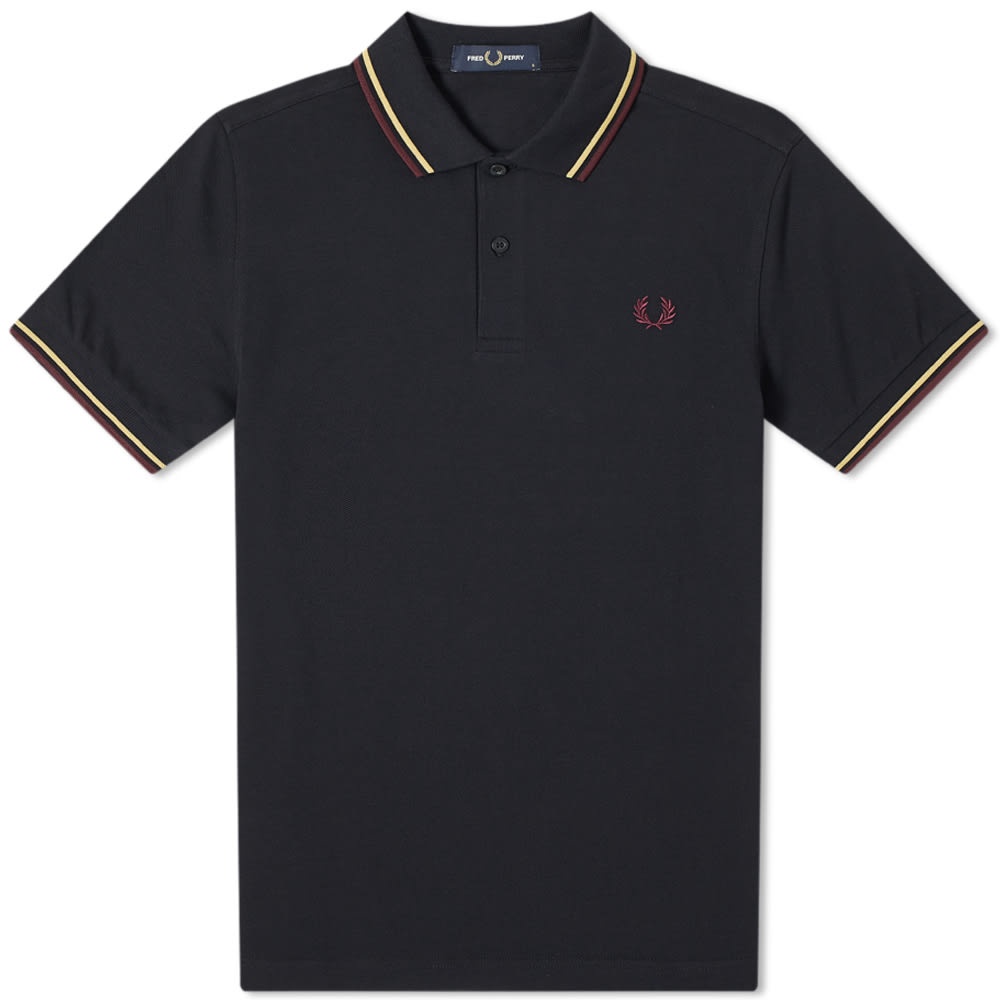 Fred Perry Authentic Slim Fit Twin Tipped Polo - 1