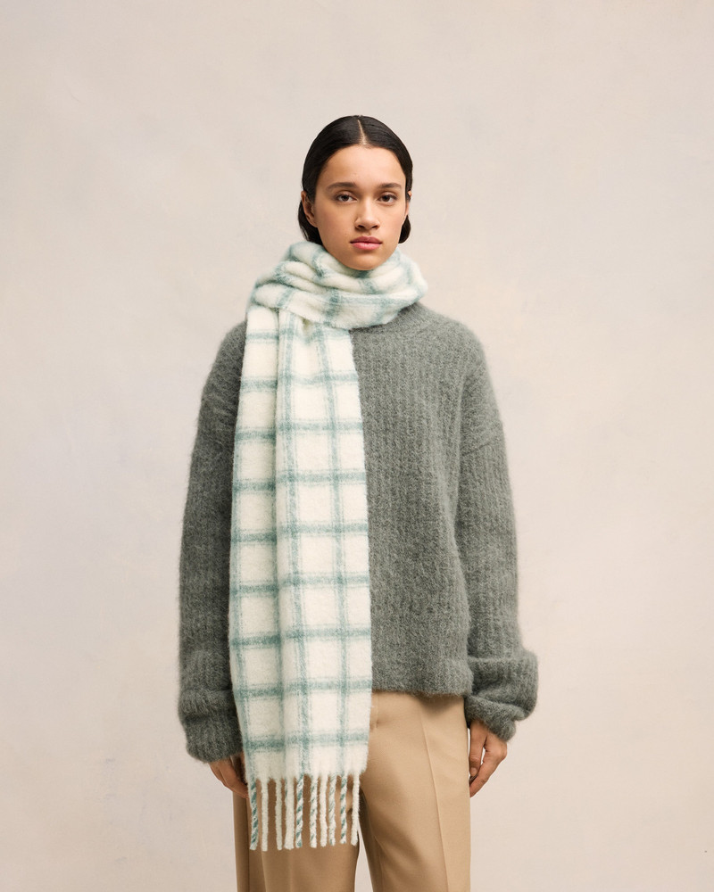 AMI Paris CHECKERED AMI LABEL SCARF outlook