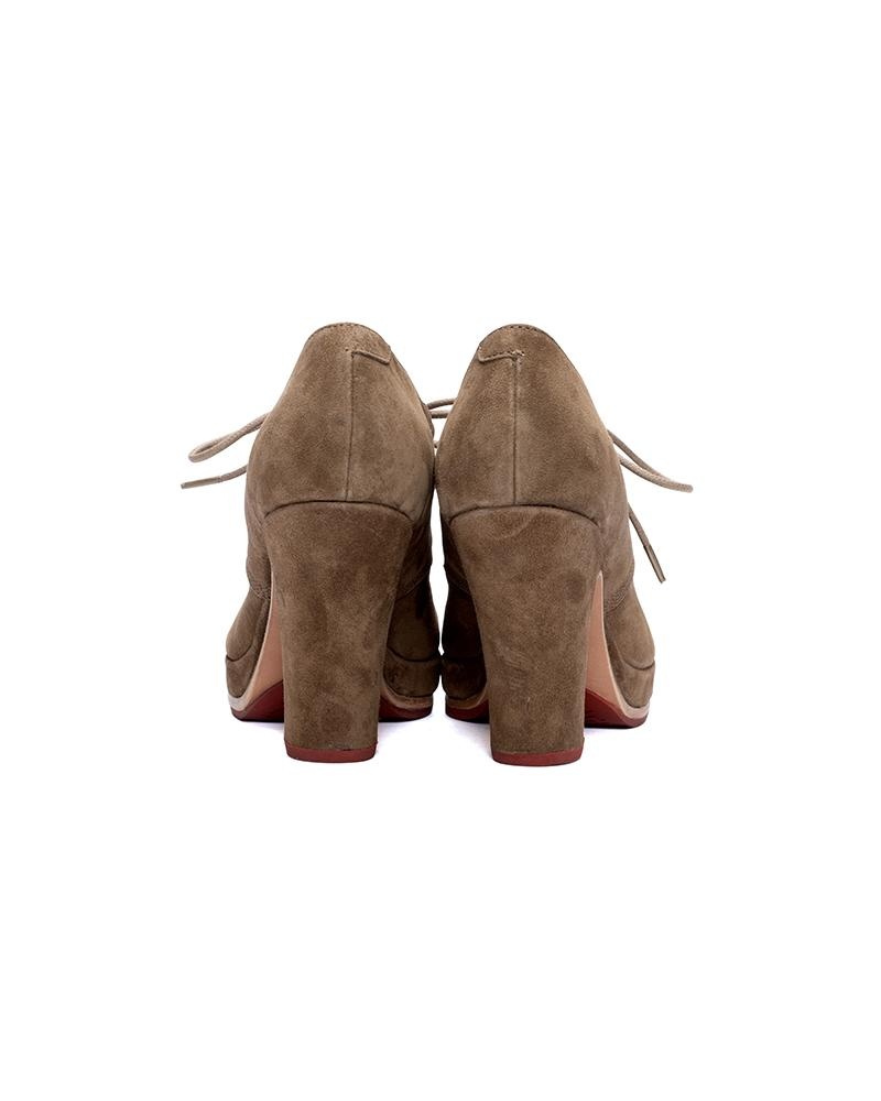 ISABELLA OXFORD HEEL-FOLK KHAKI - 4