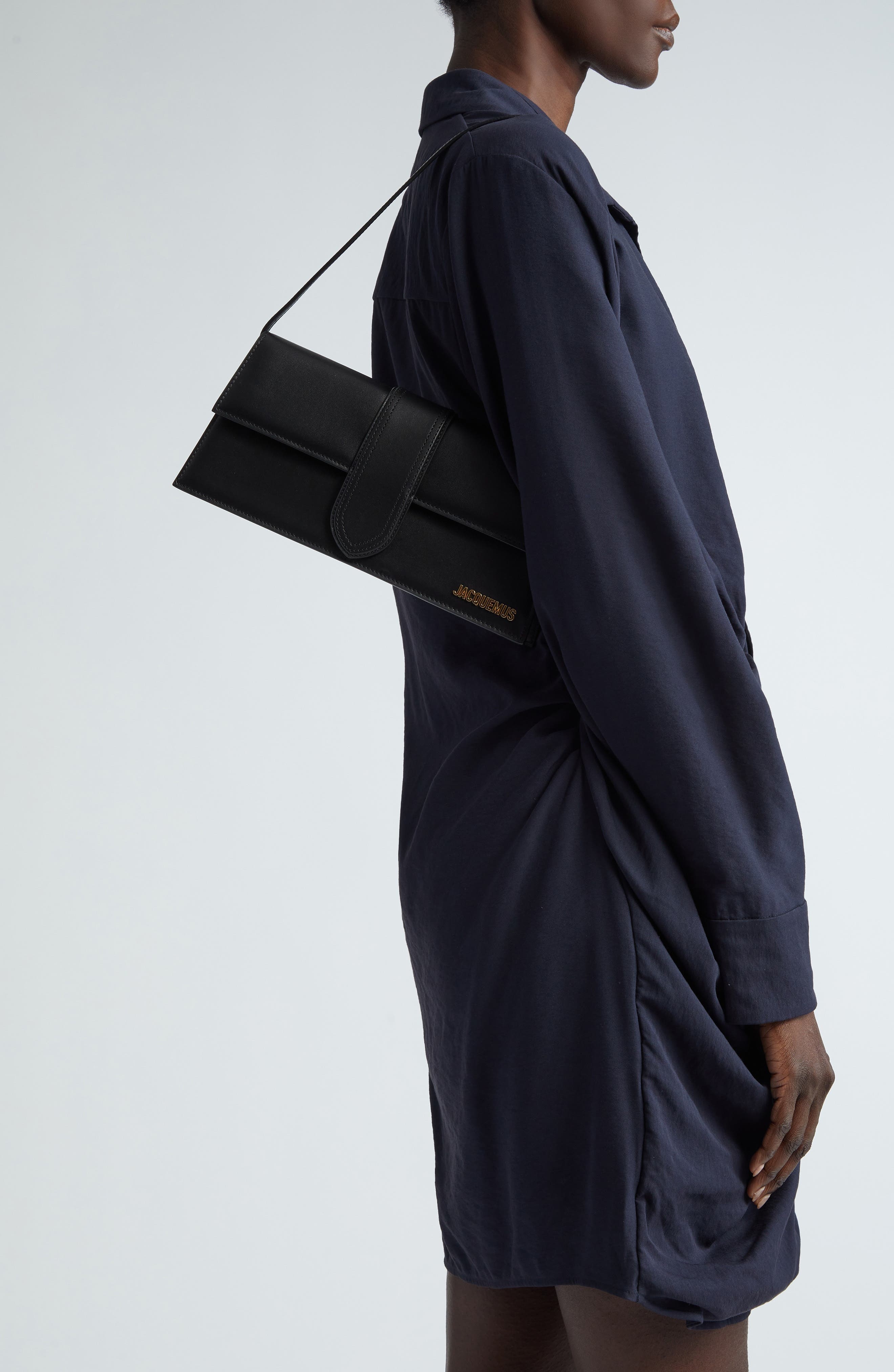 Long Le Bambino Leather Shoulder Bag - 3