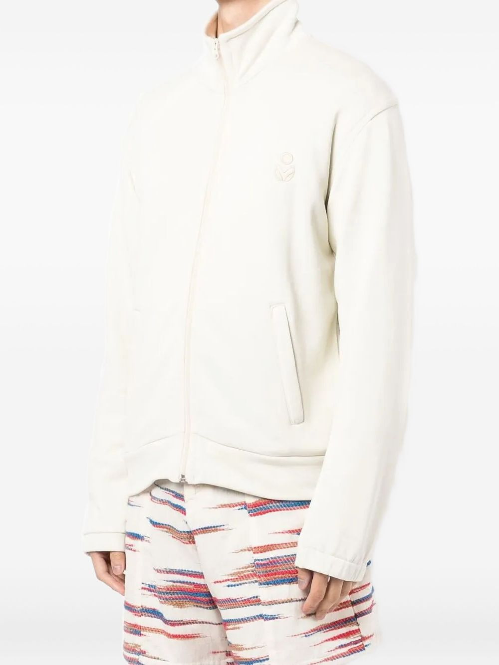 embroidered high-neck jacket - 3