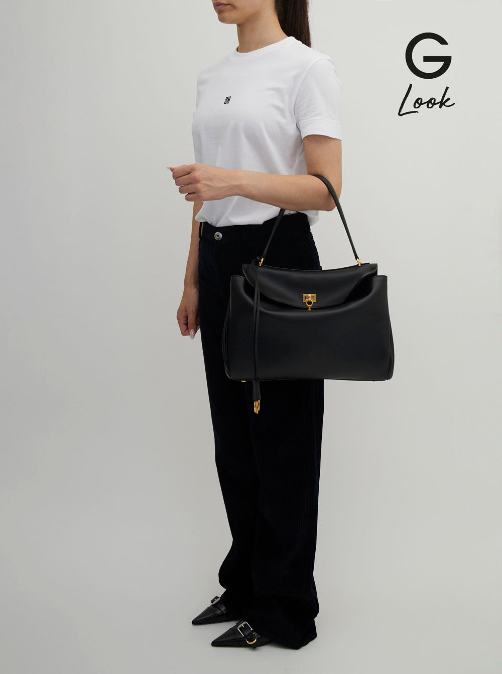 Balenciaga Women 'Medium Rodeo' Black Handbag With Detachable Key Holder In Smooth Leather Woman - 7