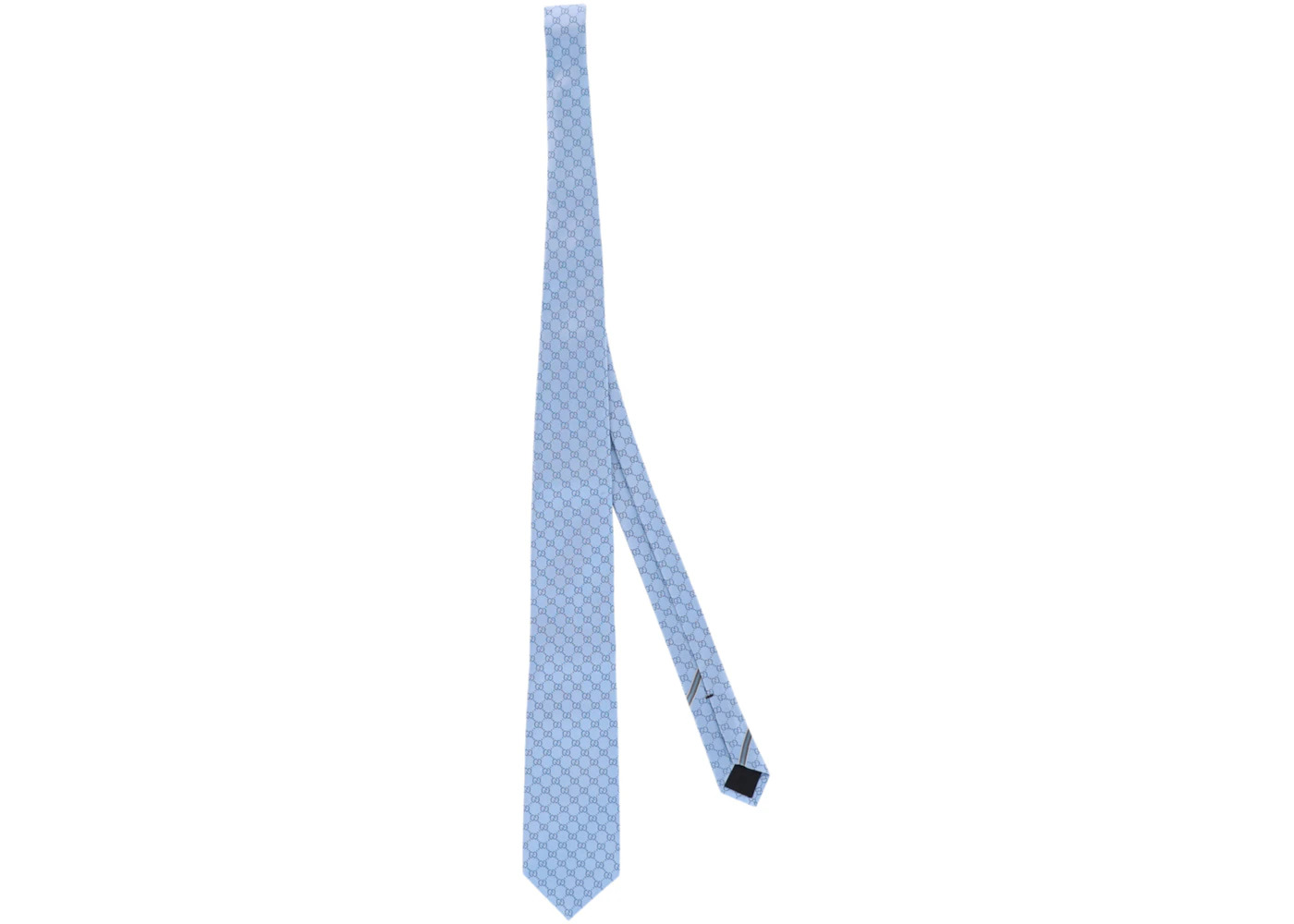 Gucci GG Supreme Silk Tie Light Blue - 2