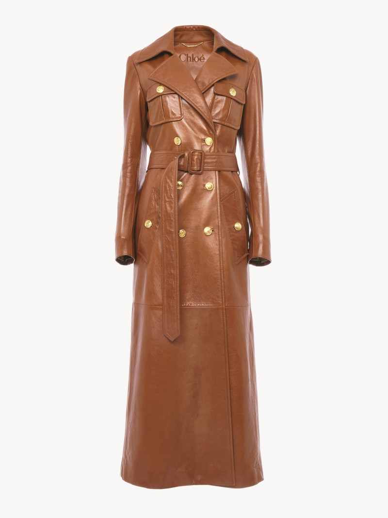 Chloé UTILITARIAN TRENCH COAT IN SOFT LEATHER outlook