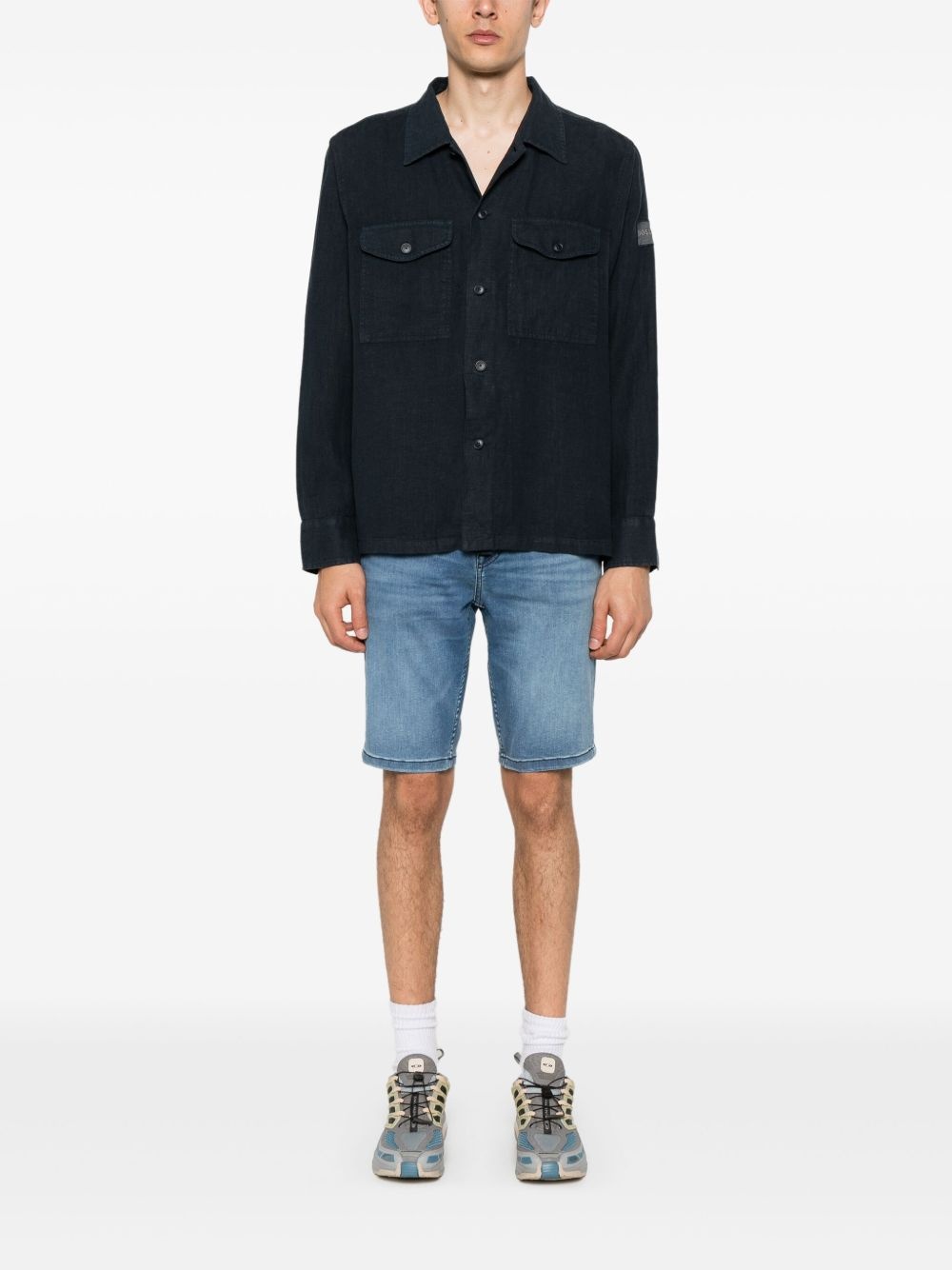 plain linen shirt - 2