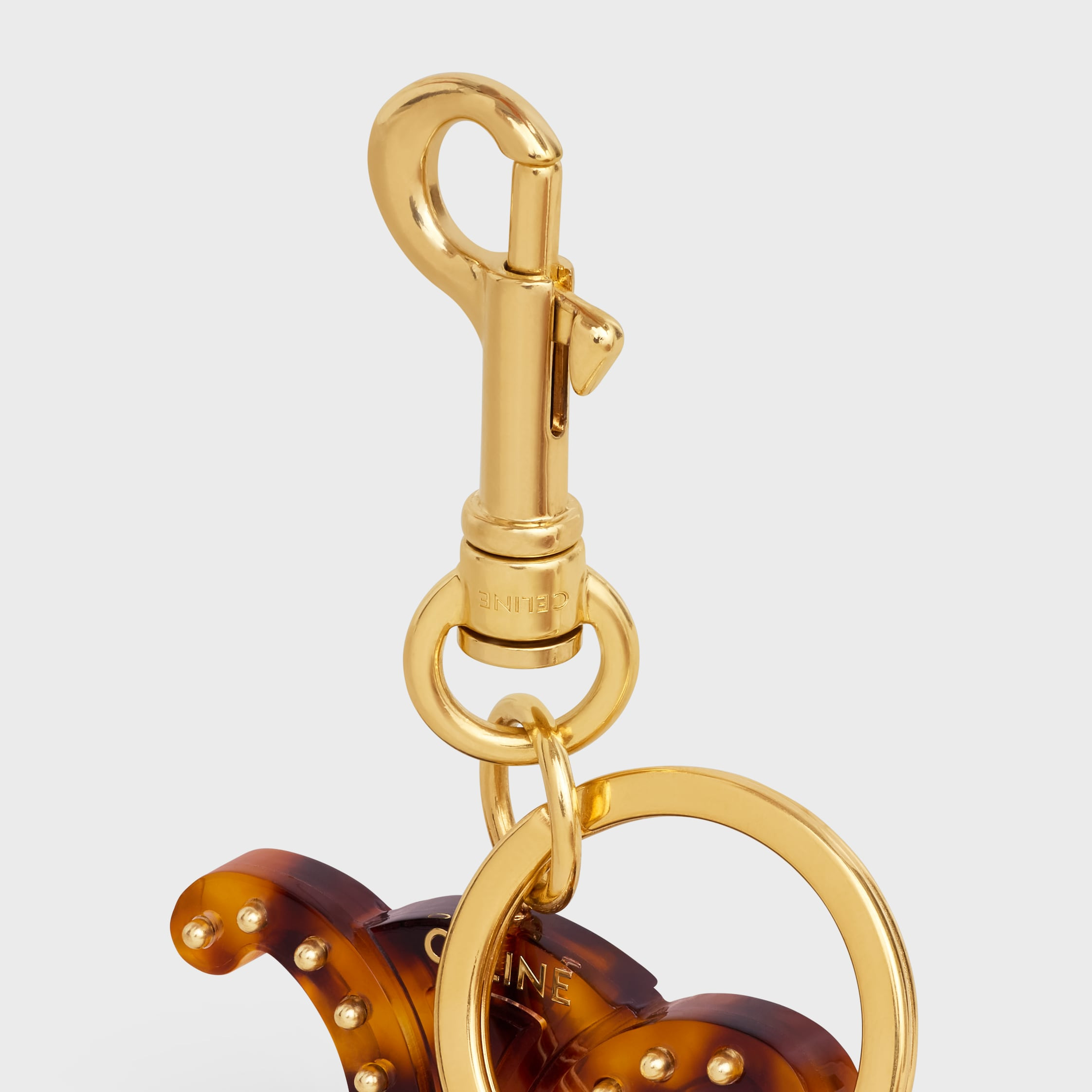 TRIOMPHE KEYRING CHARM in PLEXIGLASS with GOLD FINISHING - 4