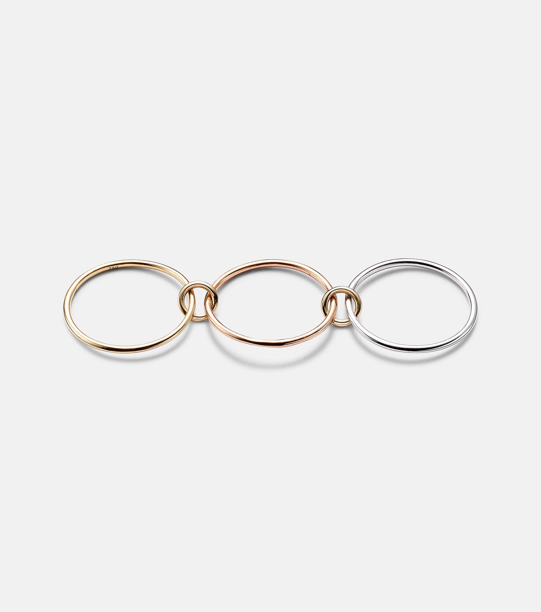 Cyllene MX 18kt gold linked rings - 4