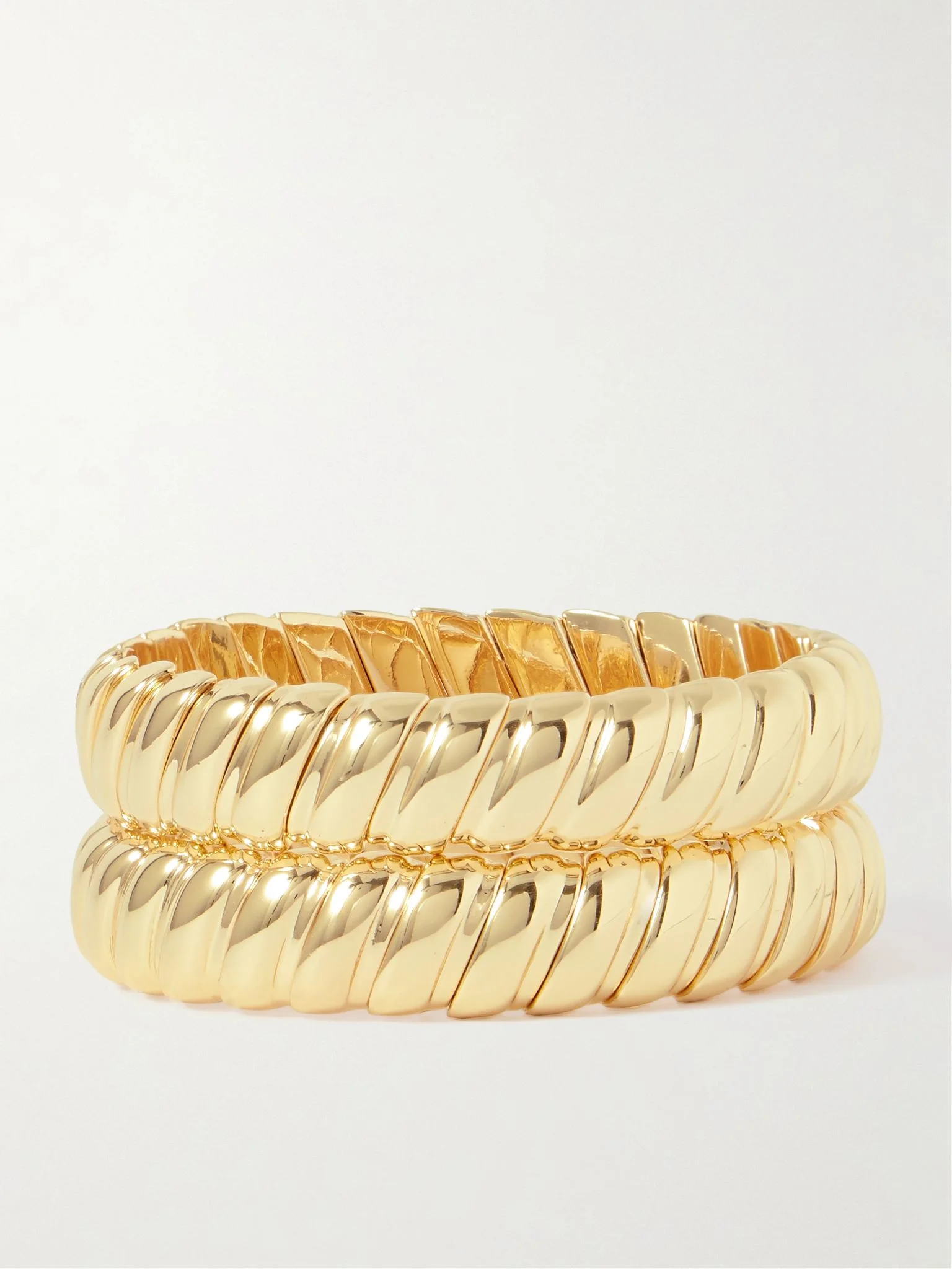 The Cobra set of two gold-tone bracelets Gold - 1