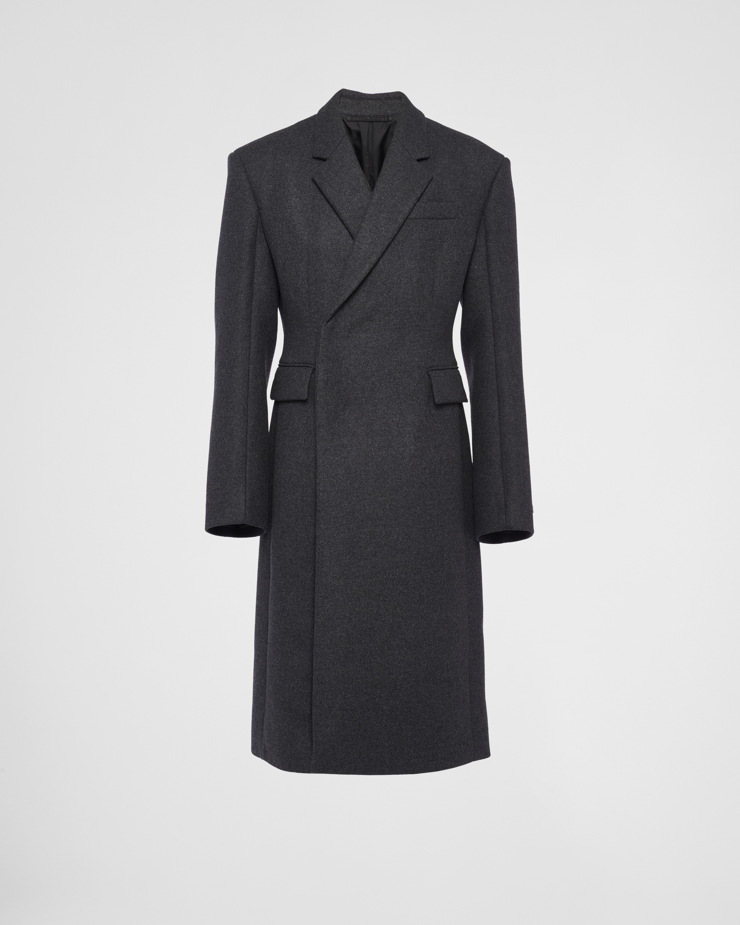Double-breasted wool coat - 1