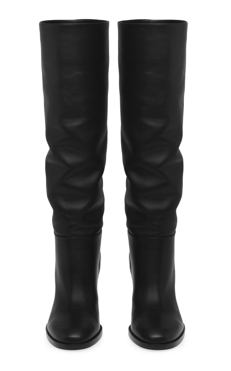 Gianvito Rossi Santiago Leather Knee Boots black outlook