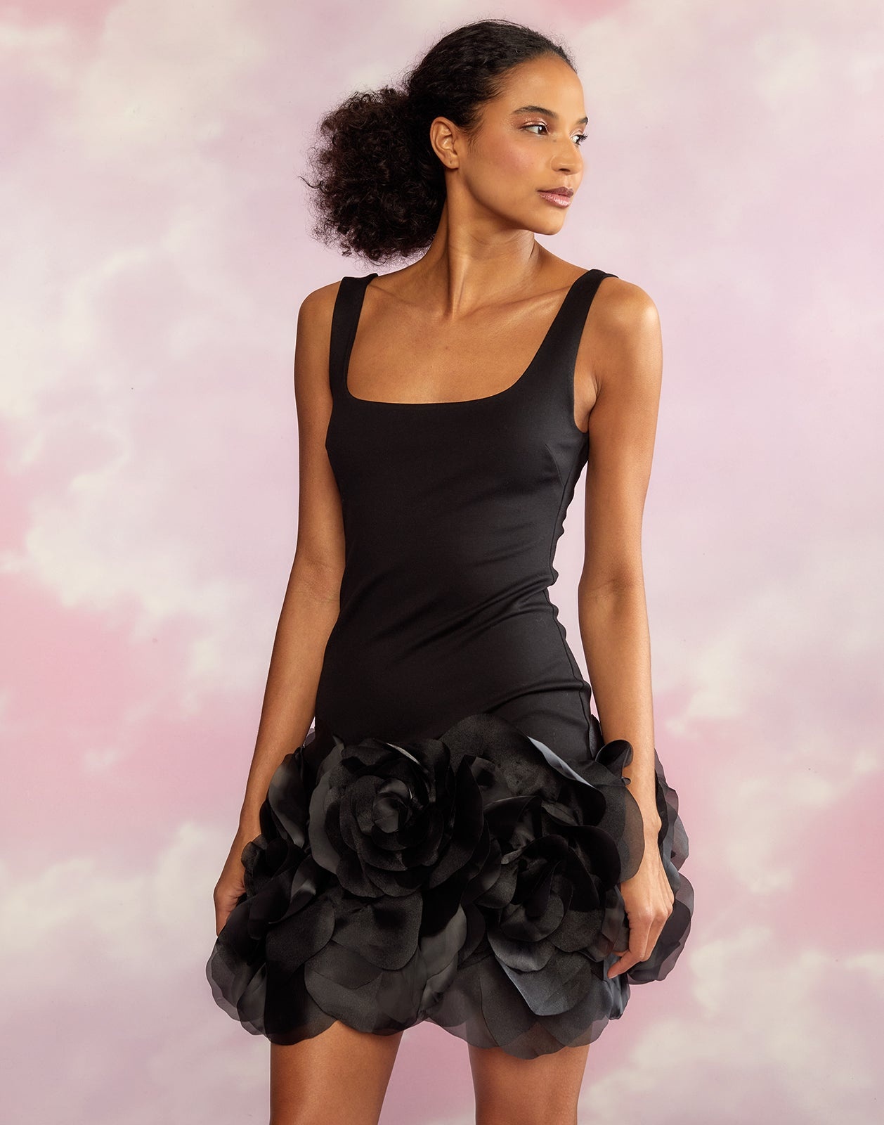 Kourtney Organza Flower Hem Dress - 7