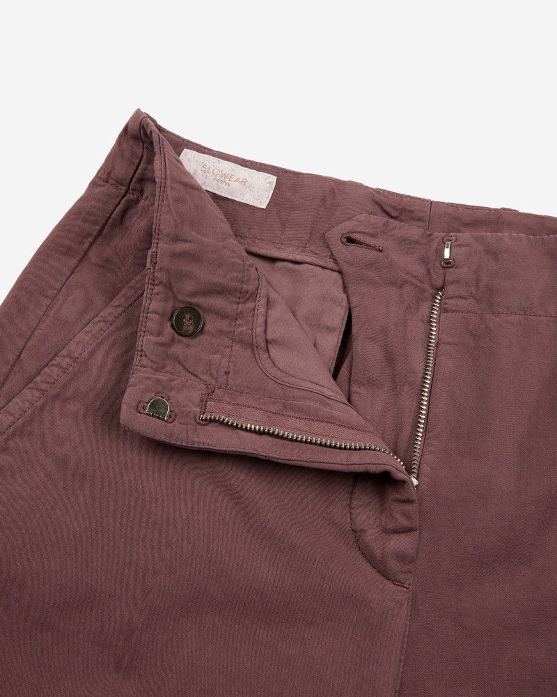 SLOWEAR Regular fit trousers in cotton and linen twill outlook