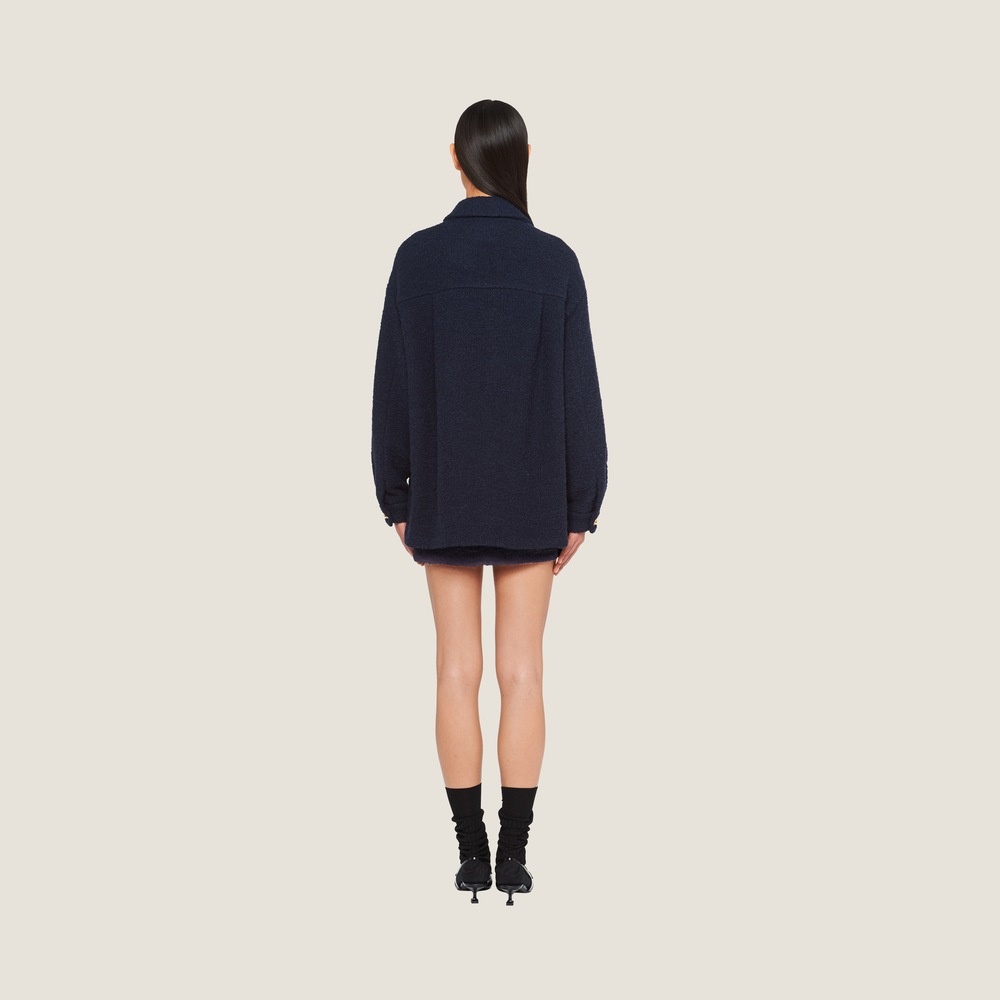Bouclé blouson jacket - 3