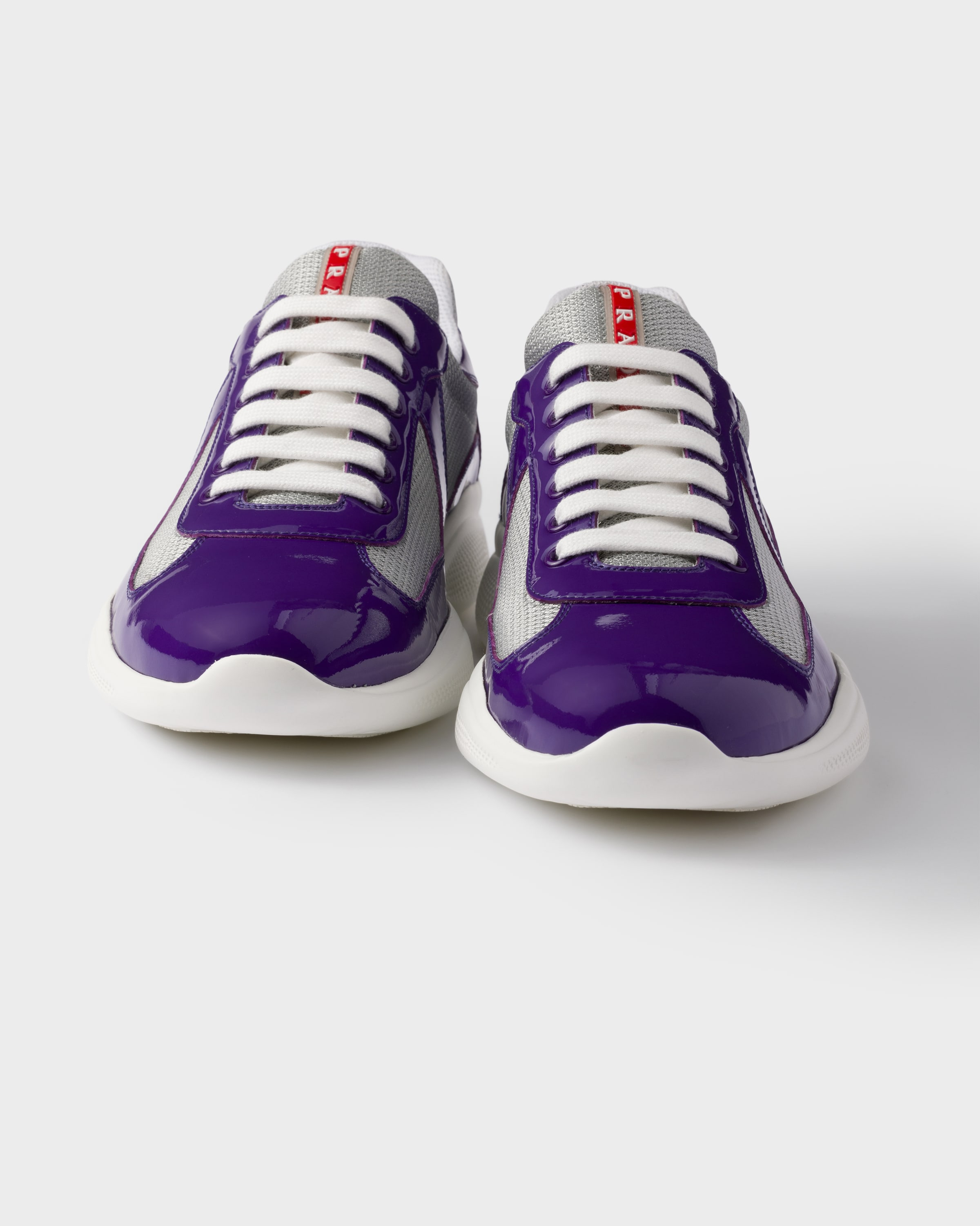 Patent leather and technical fabric Prada America's Cup sneakers - 5