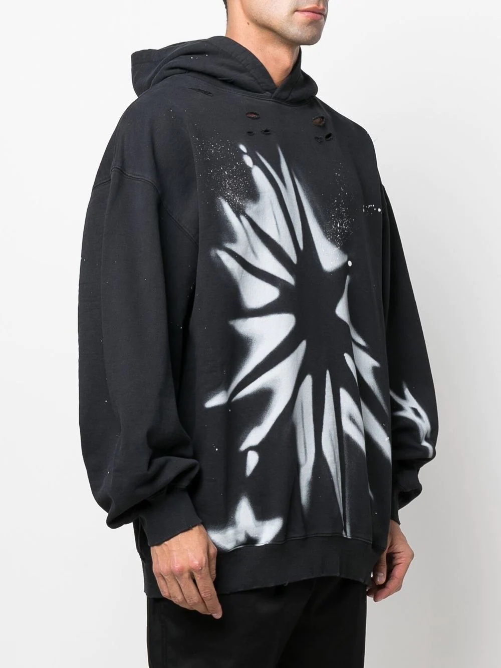 spray-print detail hoodie - 4