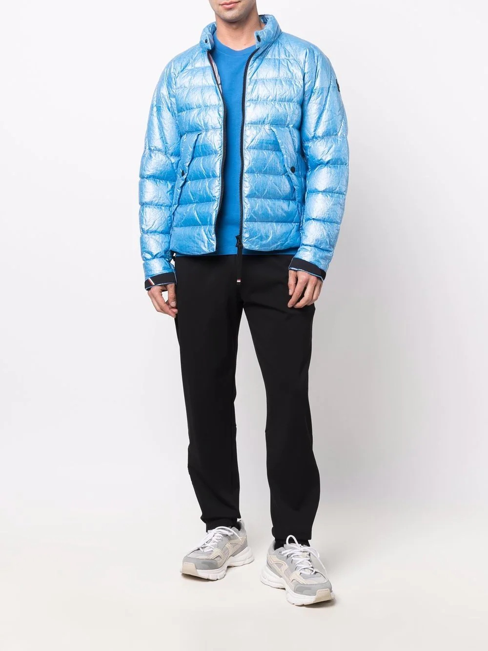 logo-patch puffer jacket - 2