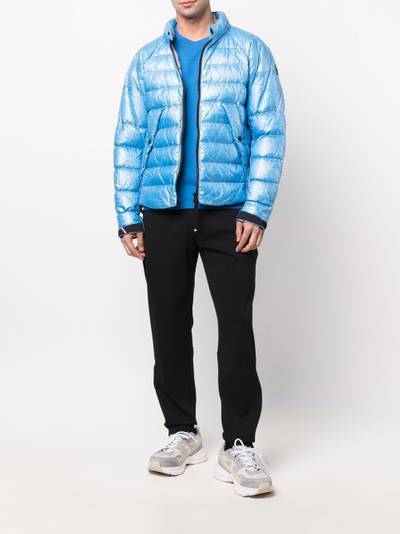 Moncler logo-patch puffer jacket outlook