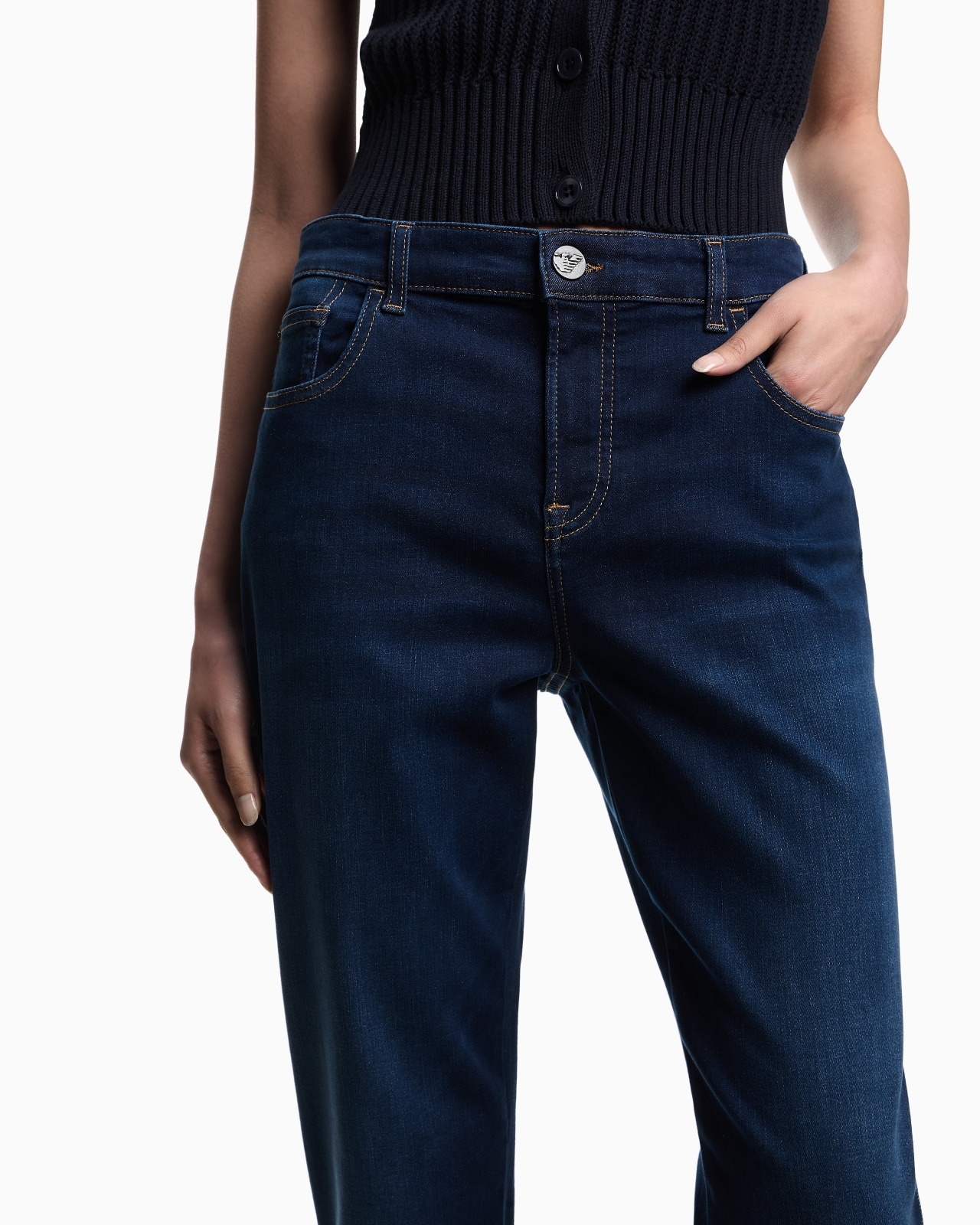 J36 MID-RISE, STRAIGHT-LEG, STRETCH-DENIM JEANS - 5