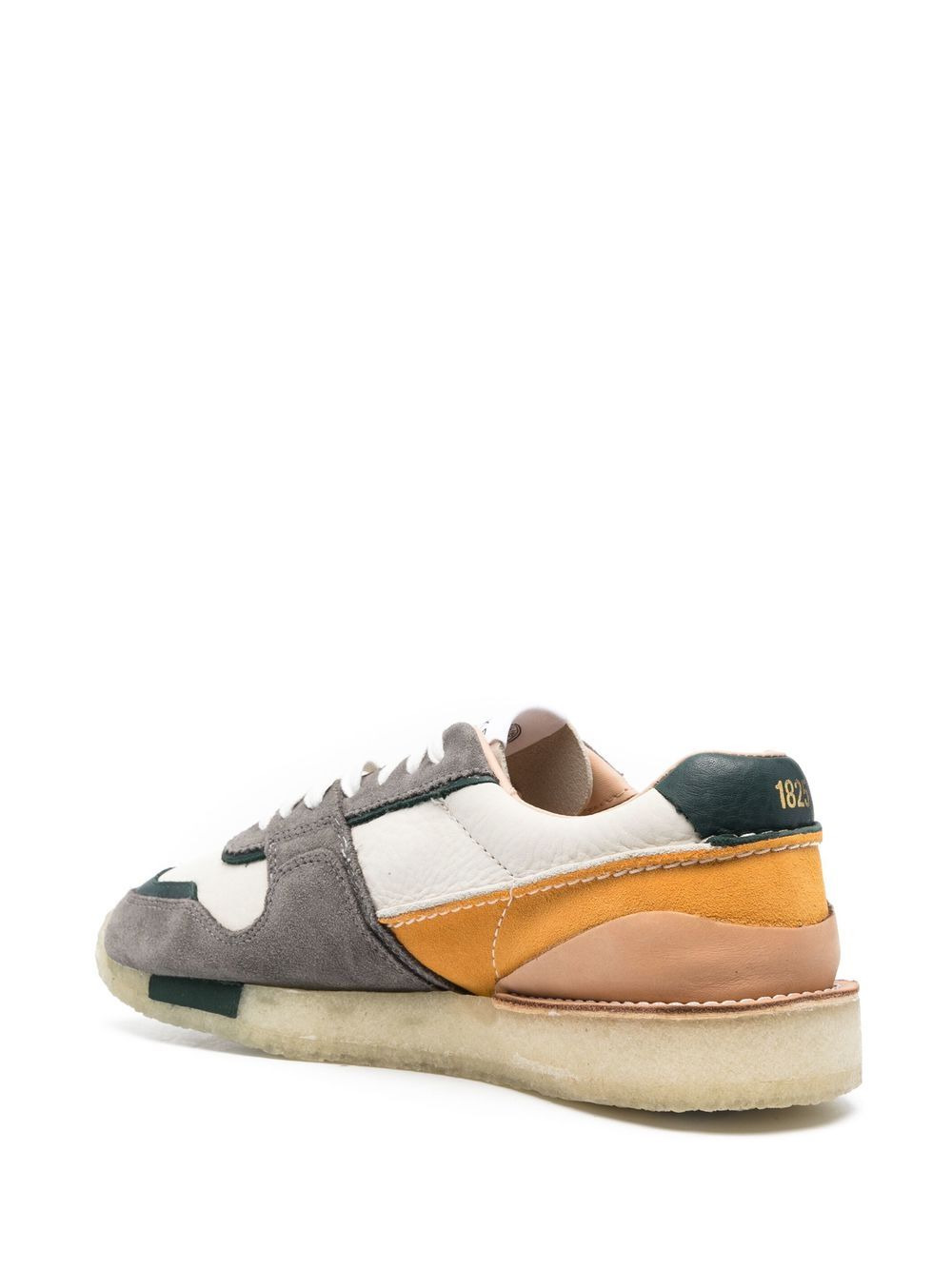 panelled suede sneakers - 3