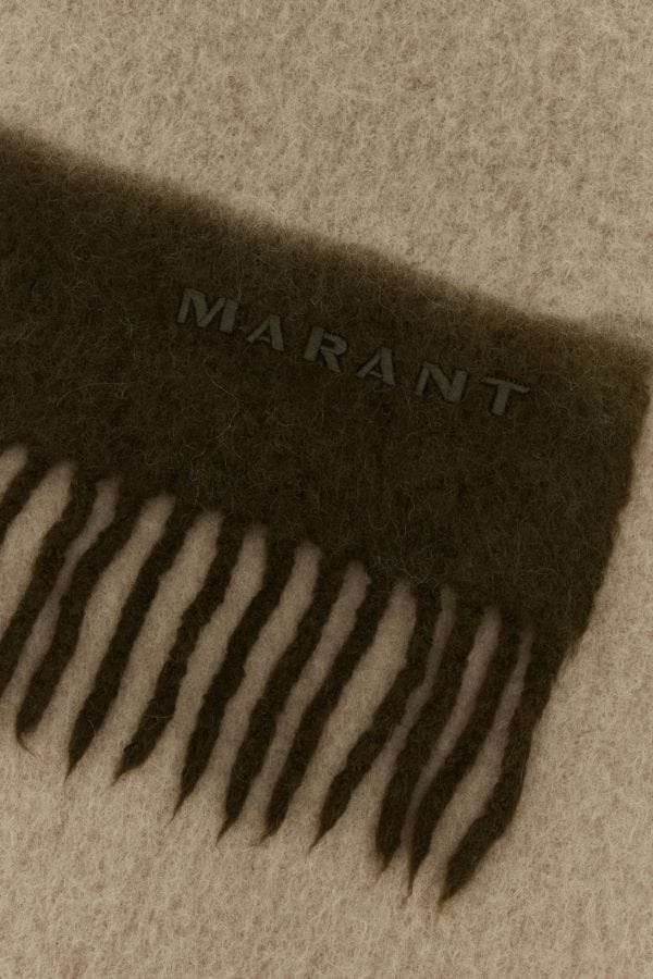 Isabel Marant Man Beige Alpaca Blend Friny Scarf - 2