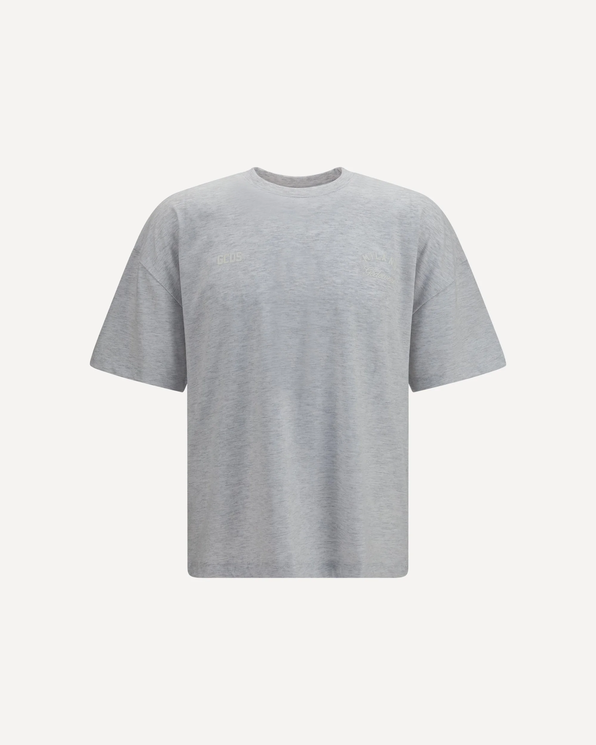 Cotton crewneck T-shirt with back logo - 1