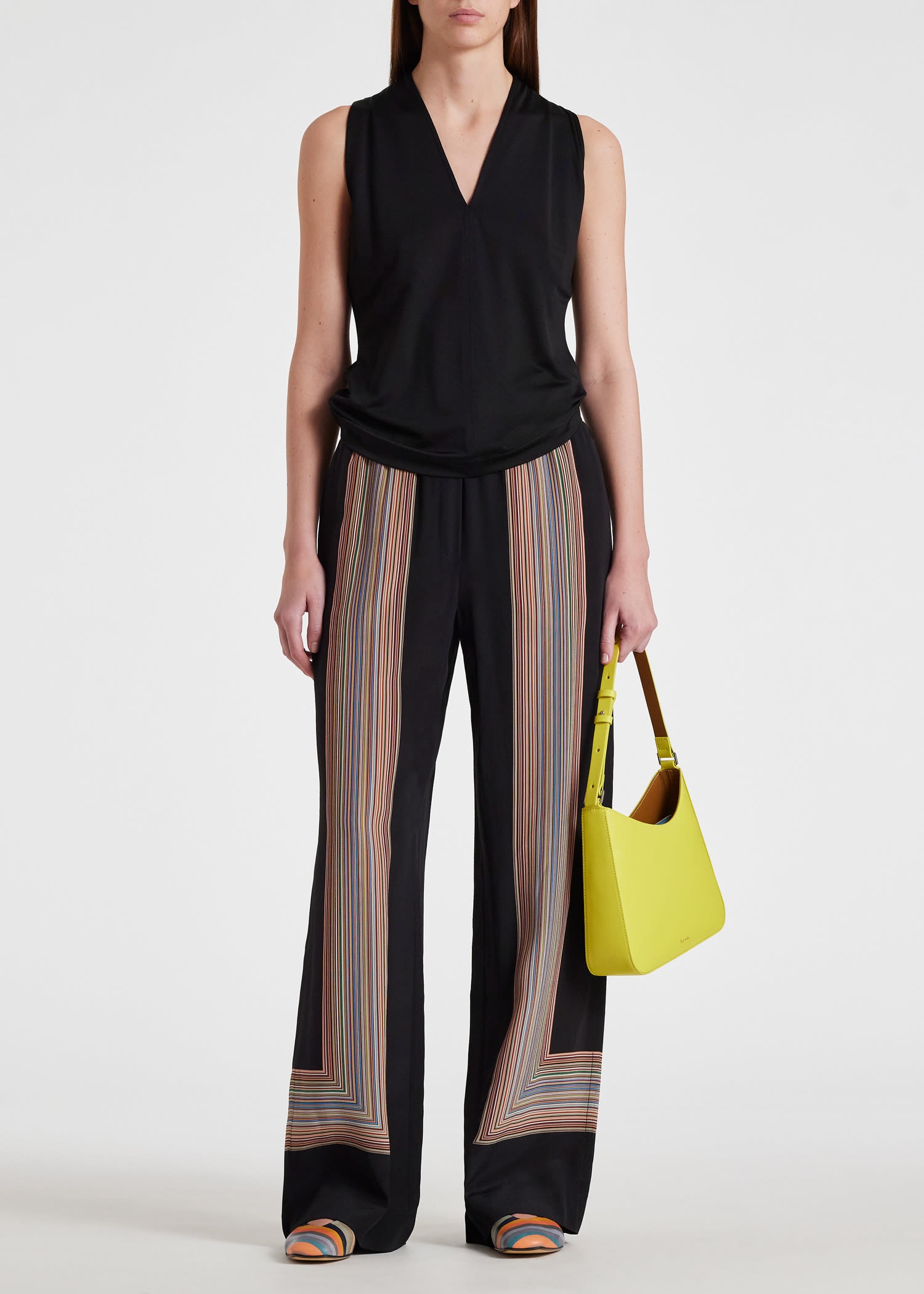'Signature Stripe' Wide Leg Pants - 7