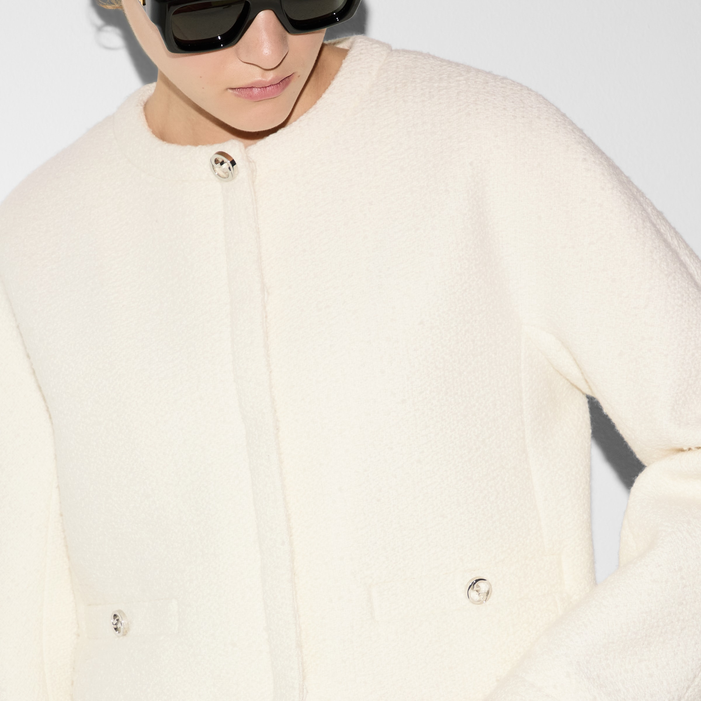 Wool bouclé jacket - 5