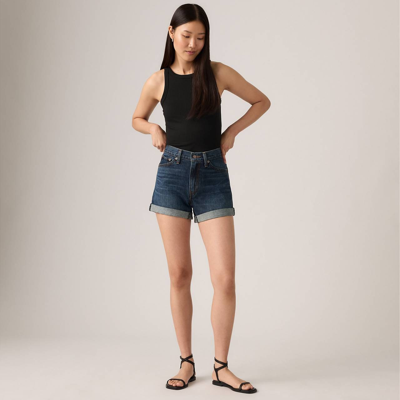 ROLLED 80S MOM WOMEN'S SHORTS - 3