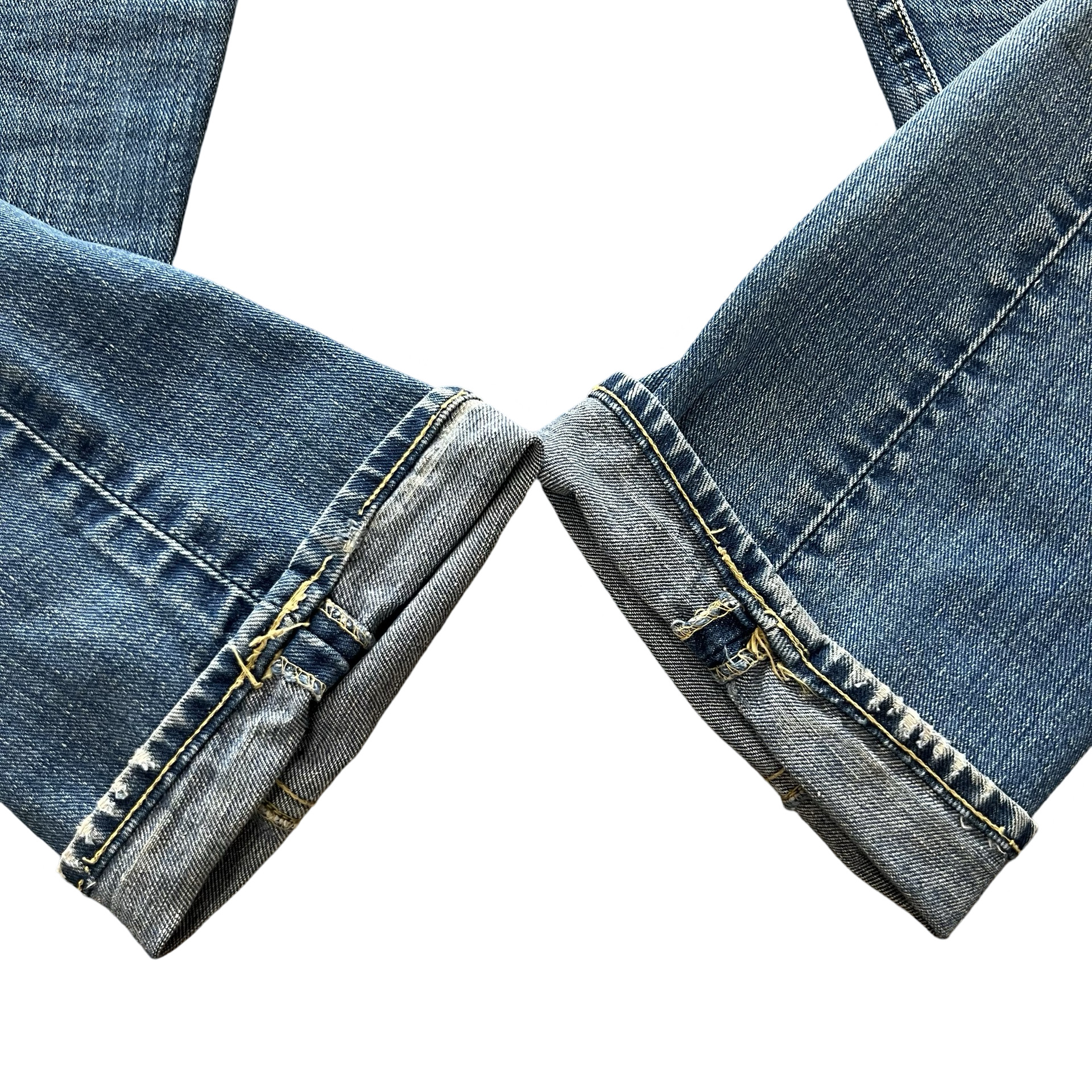 Final Blow - Vintage 1960s Lee Riders Sanforized Selvedge Mud Wash Repaired Denim SZ 33 - 8