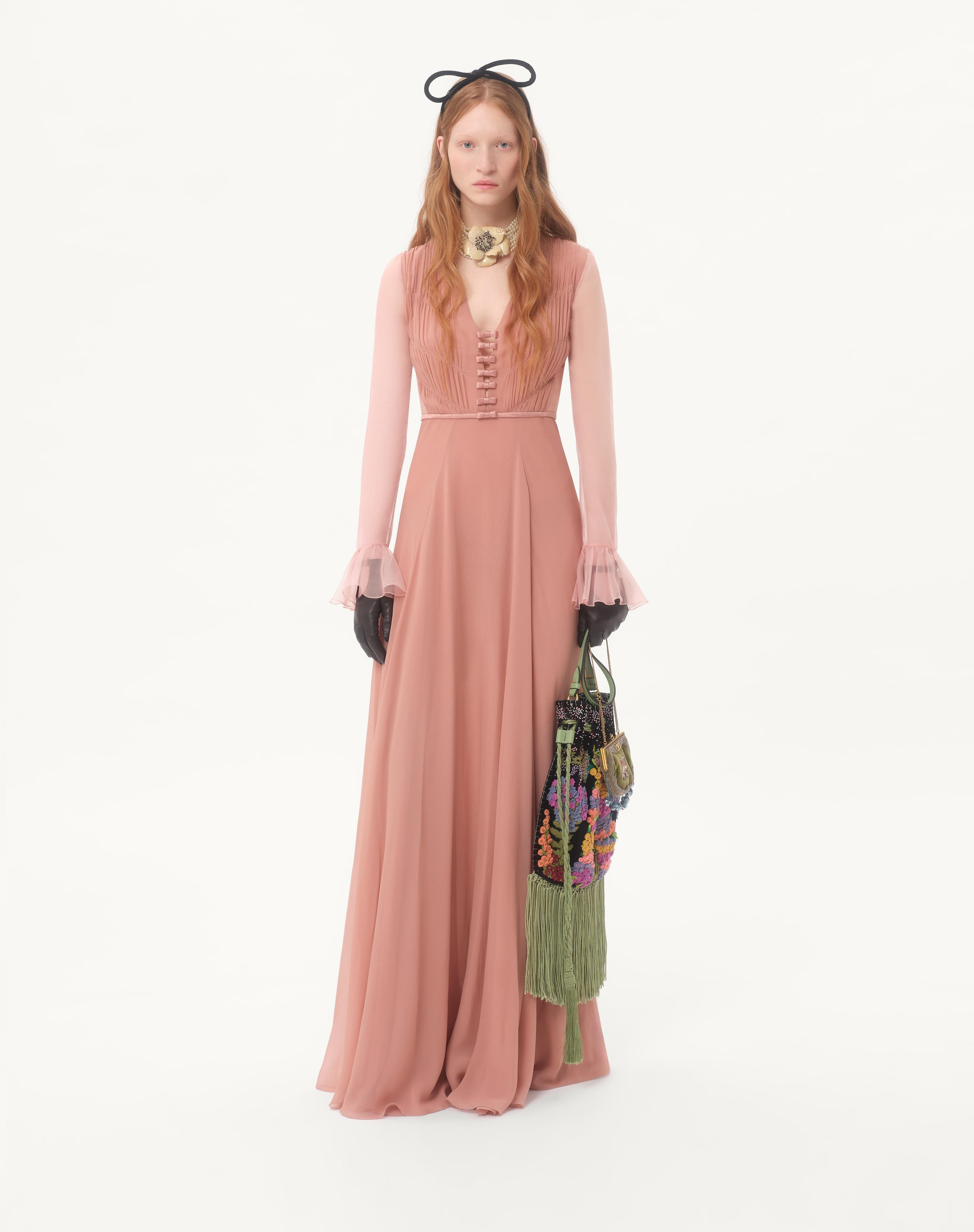LIGHT GEORGETTE LONG DRESS - 2