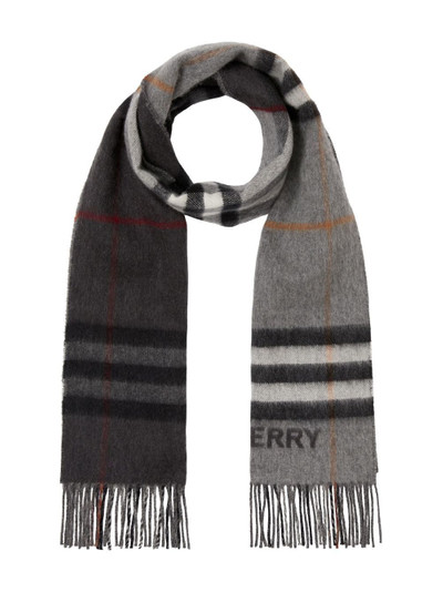 Burberry checked pattern scarf outlook