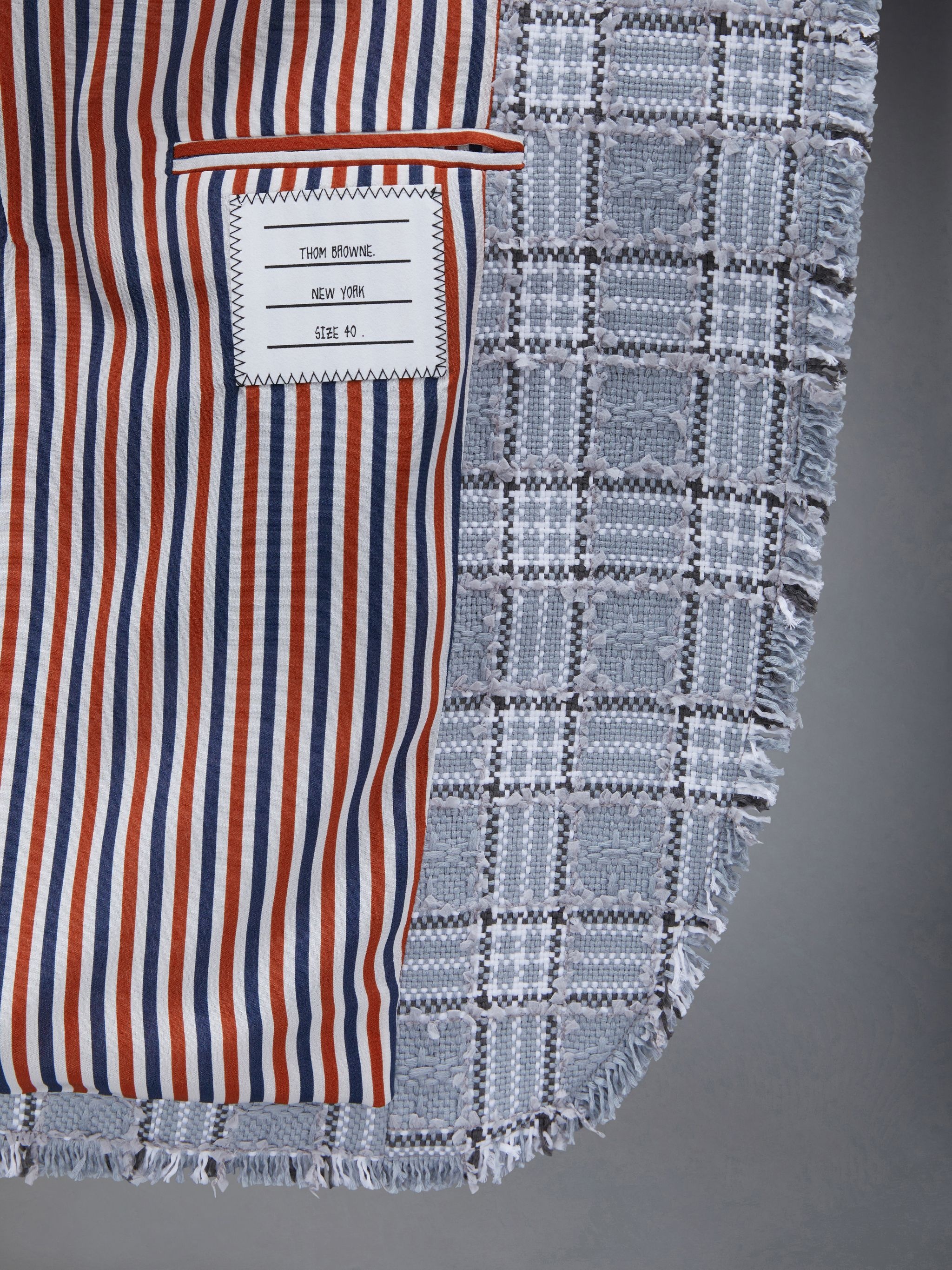 Prince of Wales Check Tweed Frayed Oversized Sack Sport Coat - 5