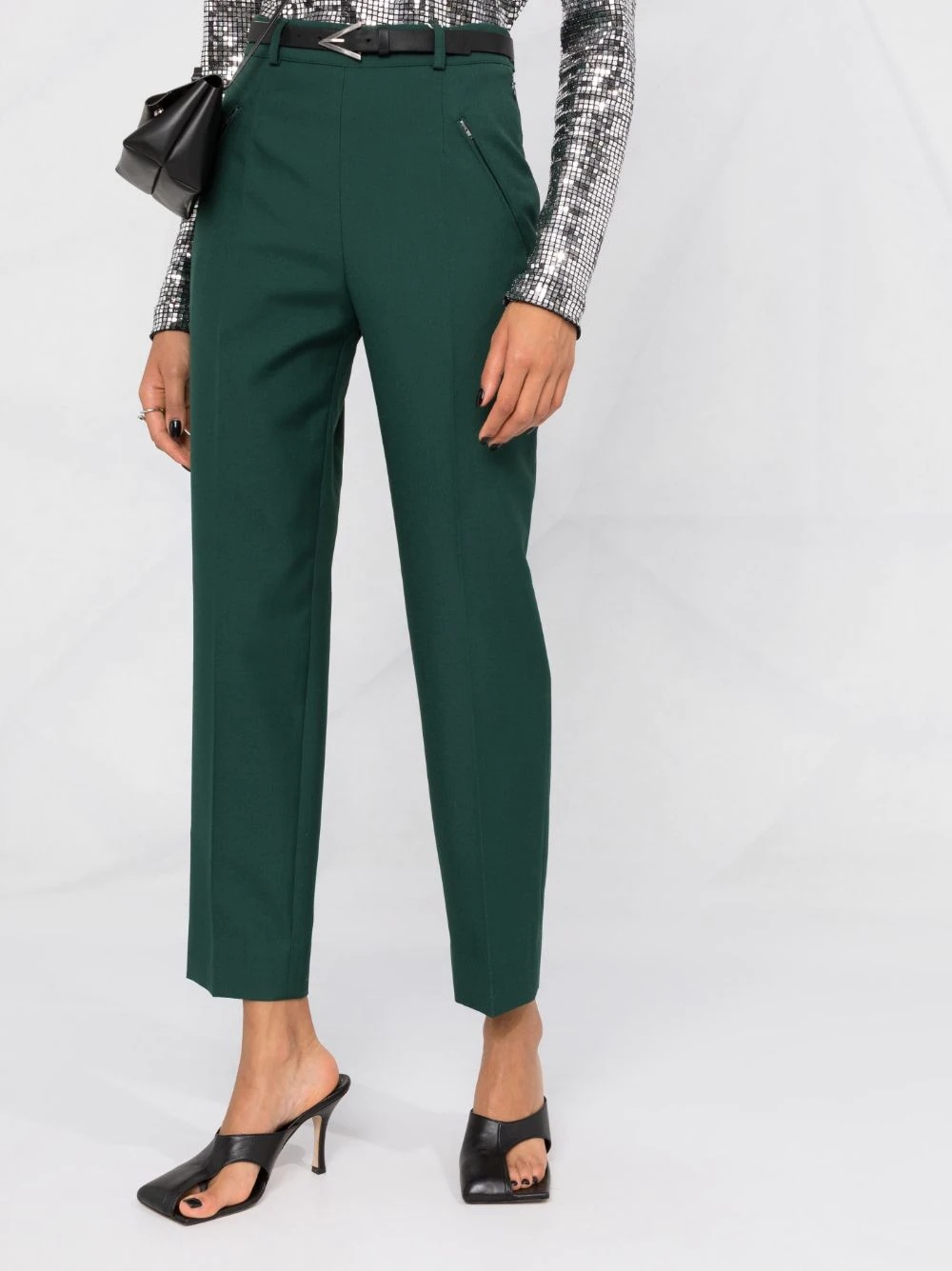high-rise tailored trousers - 5