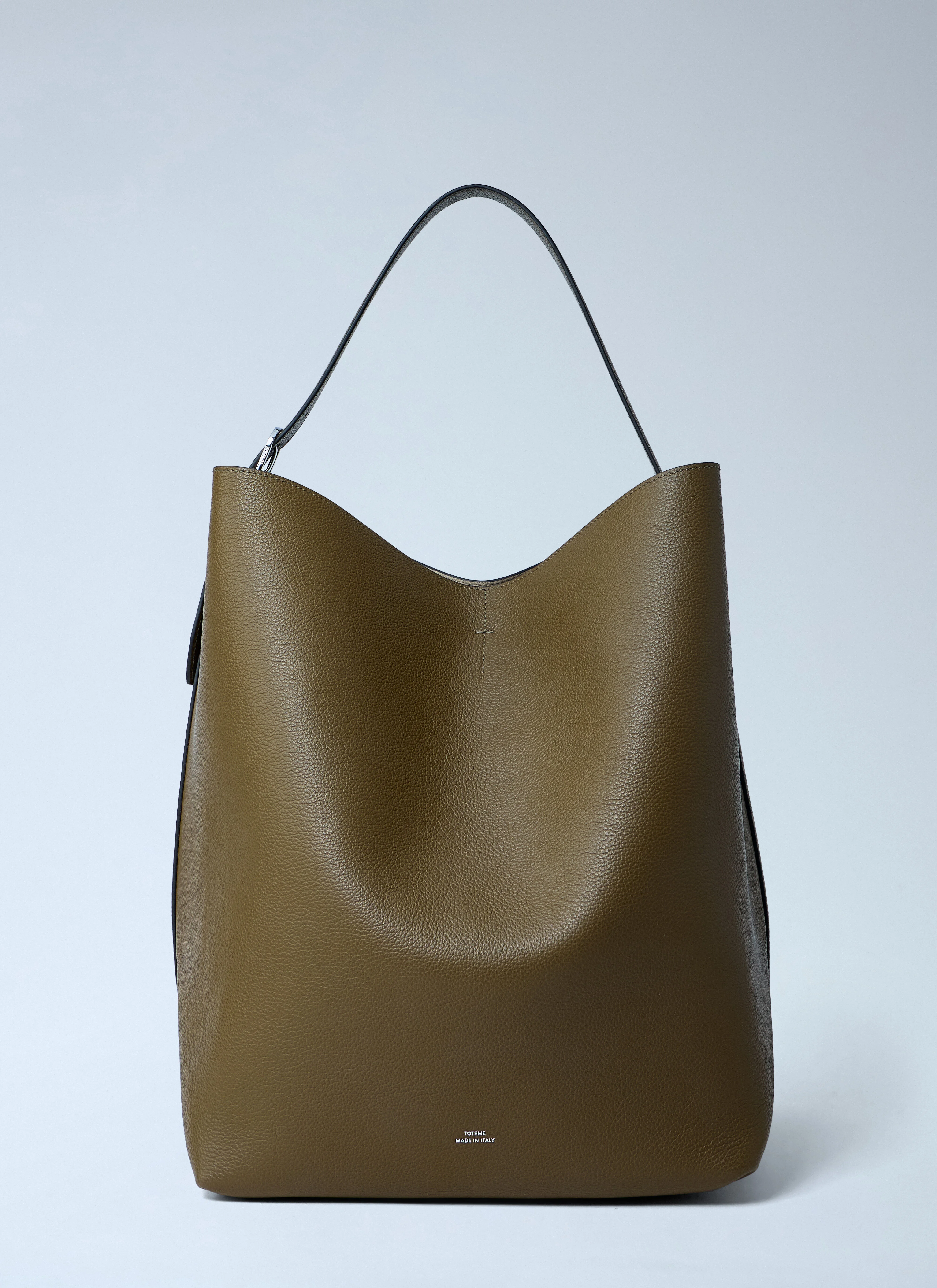 Leather Belted Tote Bag - 1