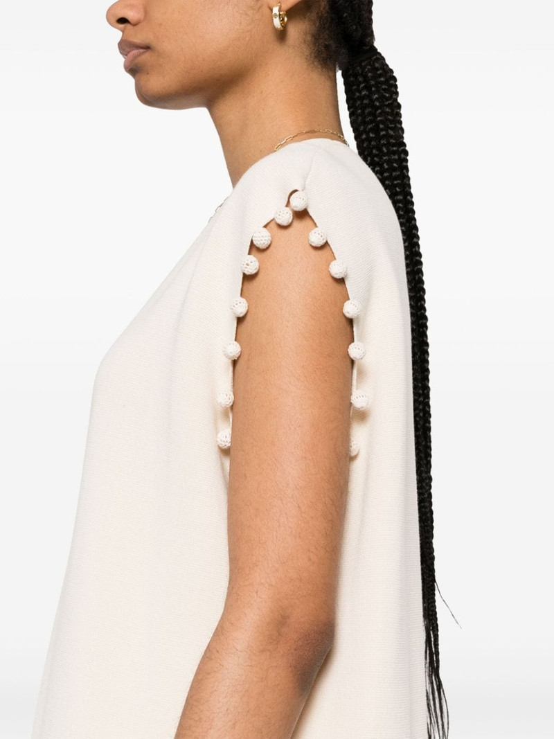 crochet-trim cotton midi dress 5