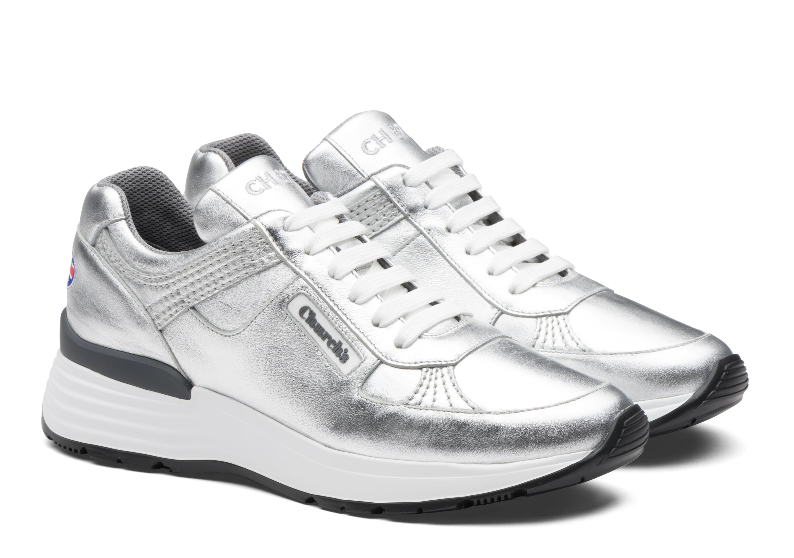 Ch873
Plume Calf Leather Retro Sneaker Silver - 2
