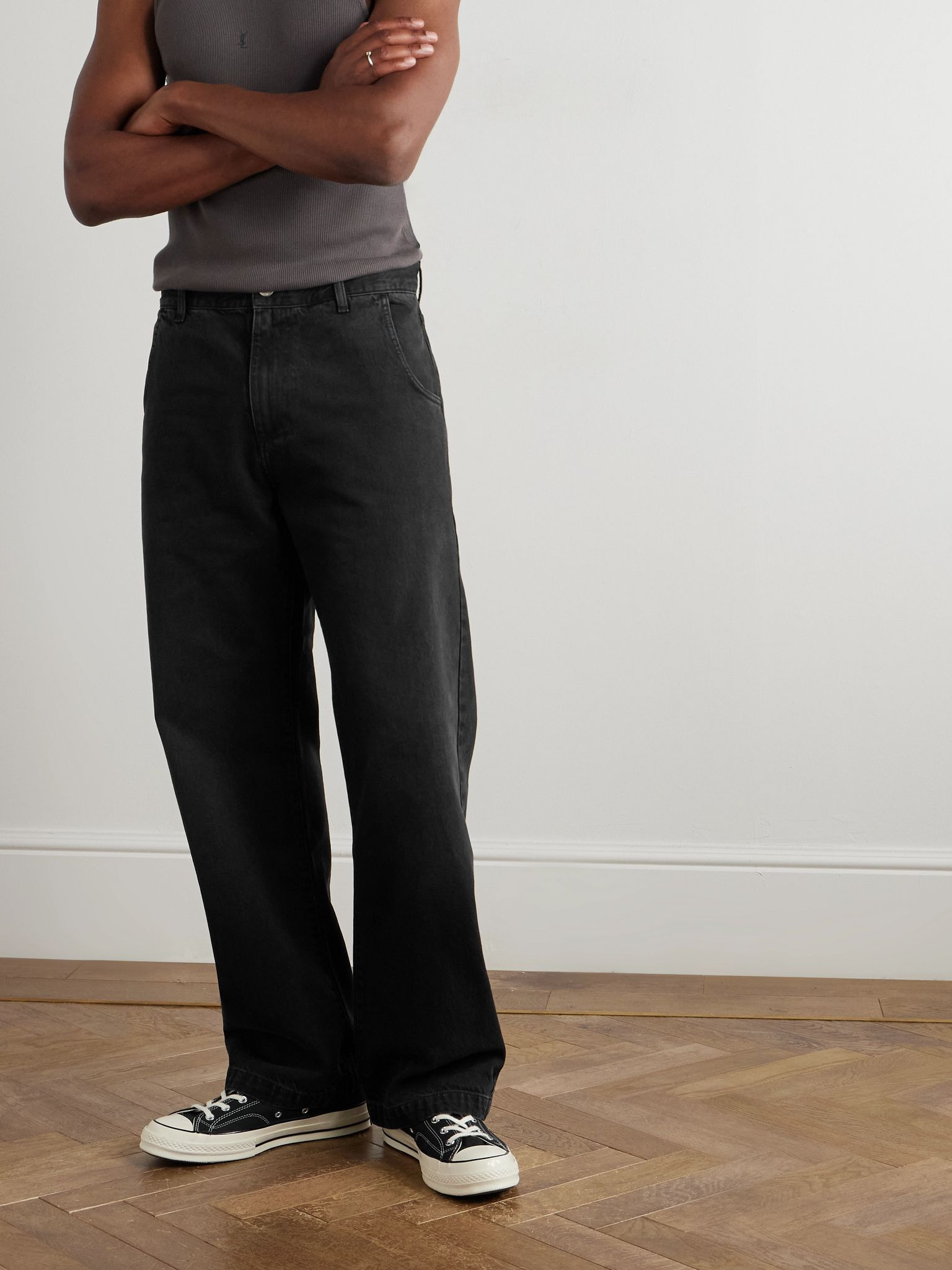 Straight-Leg Organic Jeans Black - 3