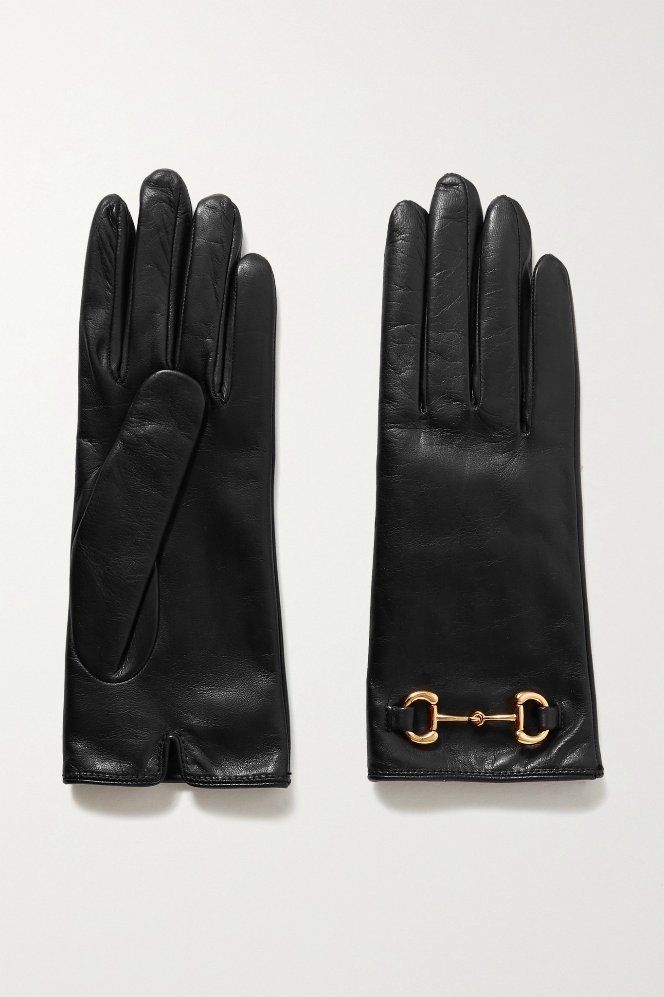 Horsebit-detailed leather gloves - 1