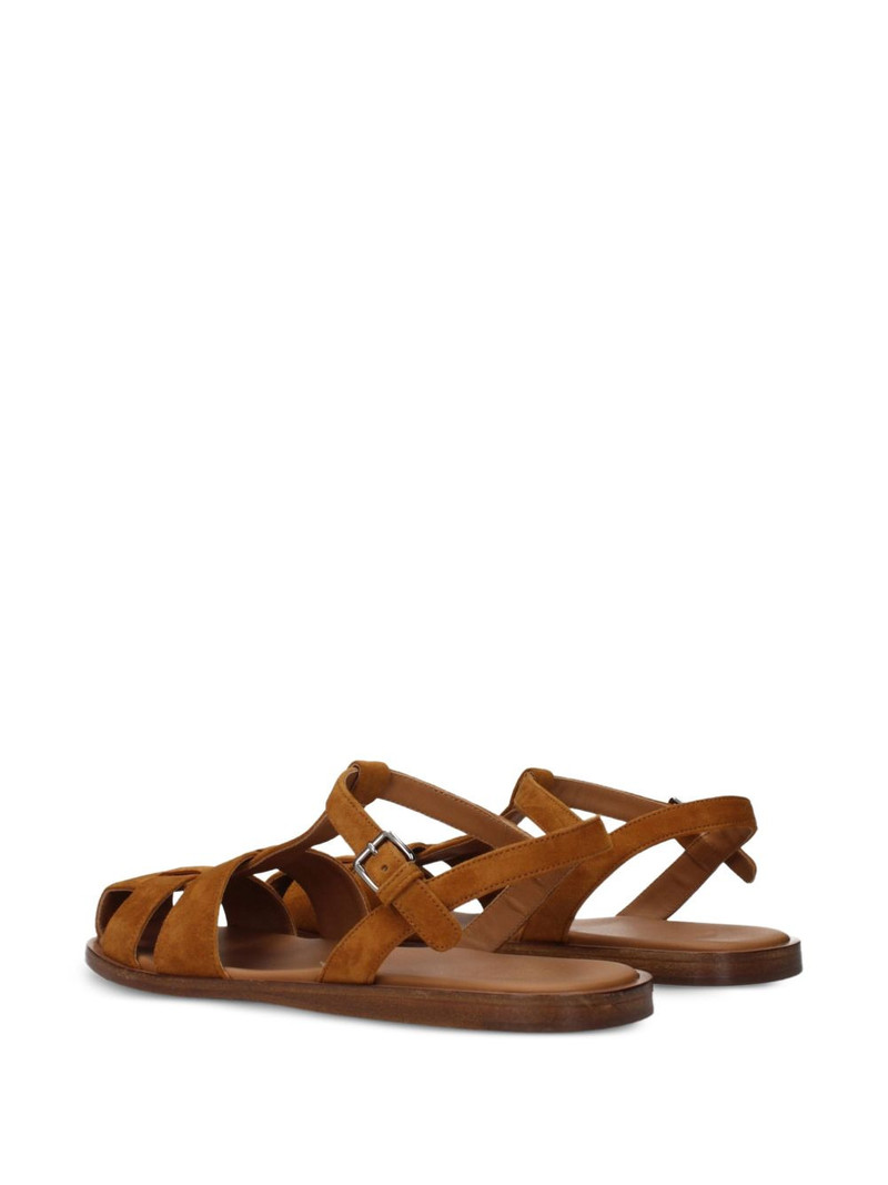 suede T-strap sandals 4