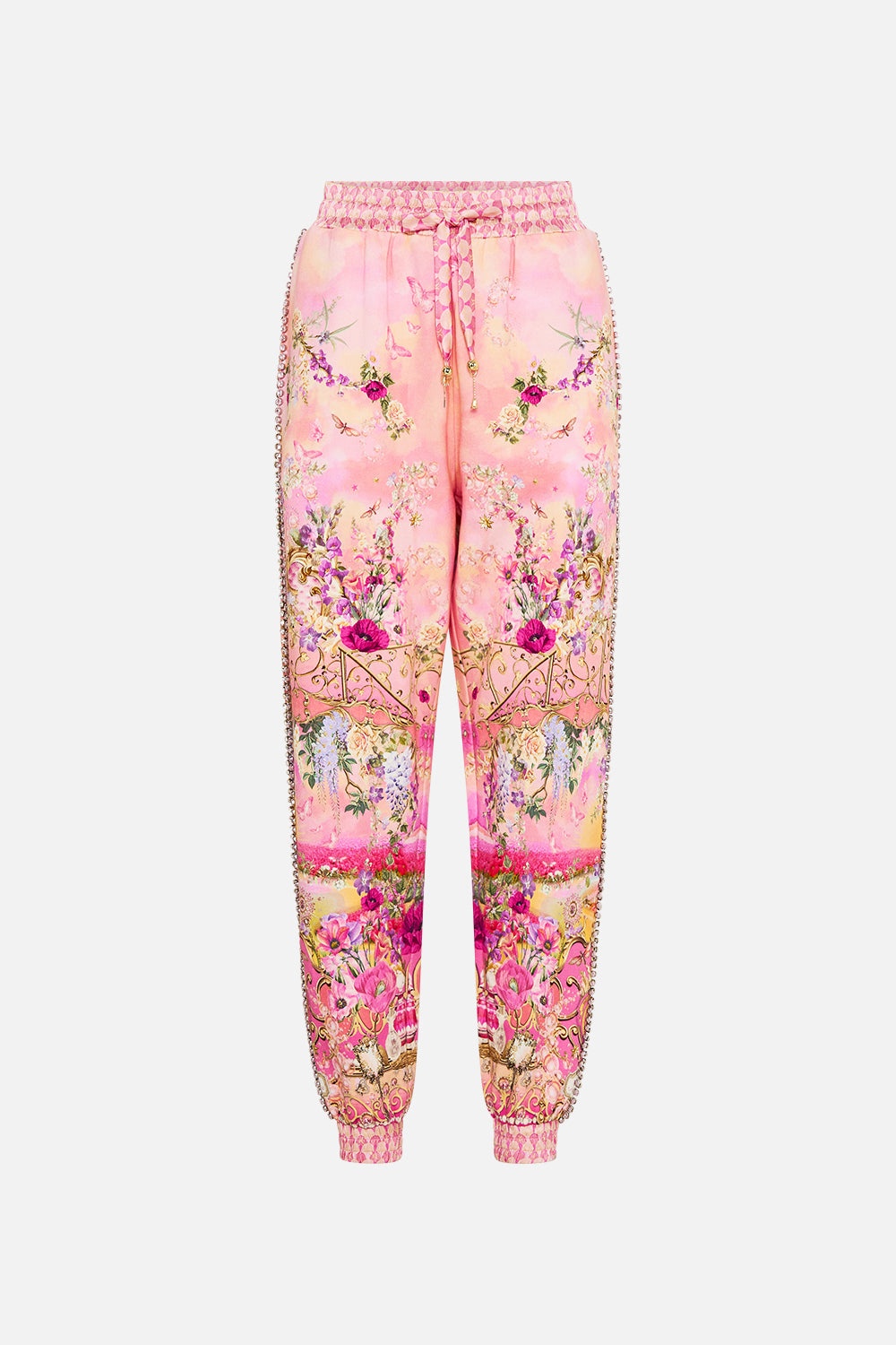 JERSEY TRACK PANT WITH SILK DETAILS - 1