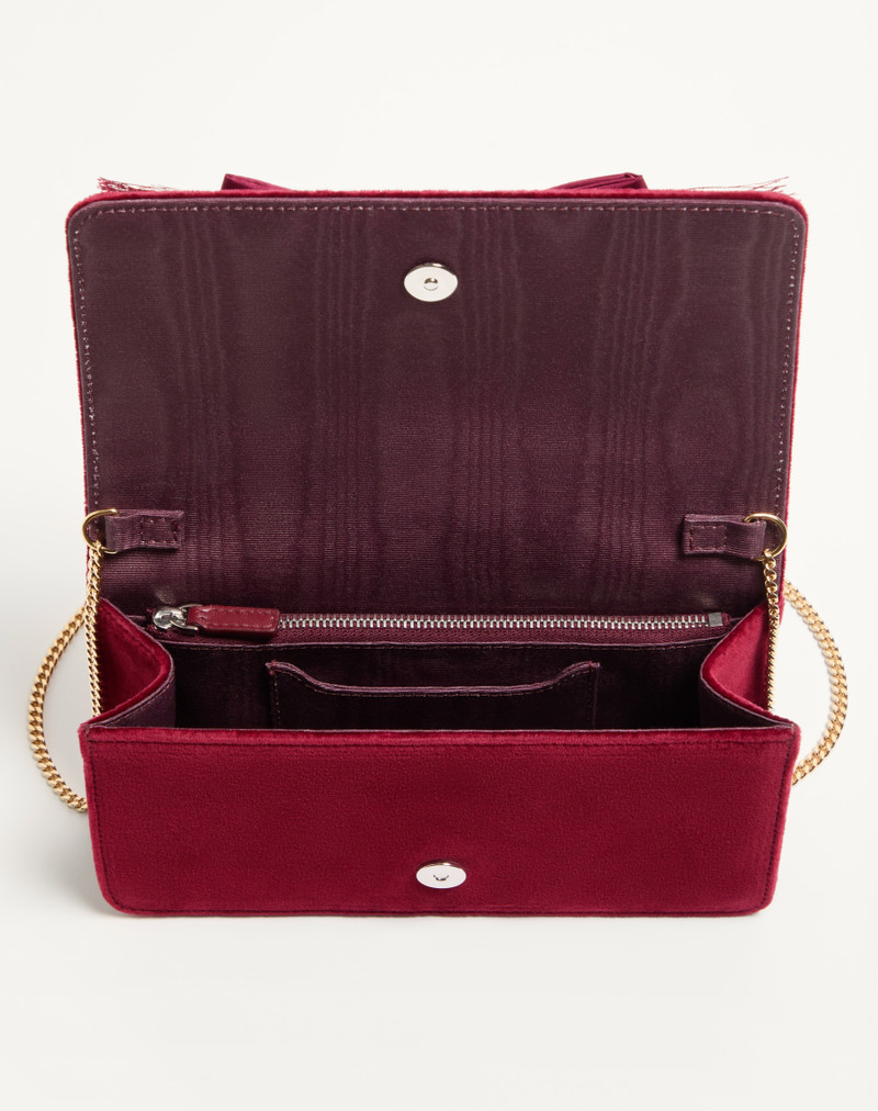 Valentino VLOGO SIGNATURE MINI VELVET SHOULDER BAG outlook