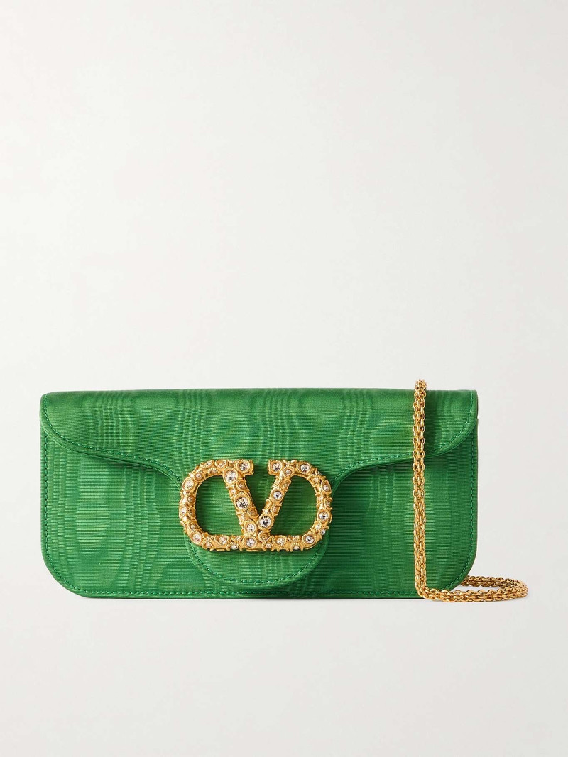 Locò embellished moire clutch 1