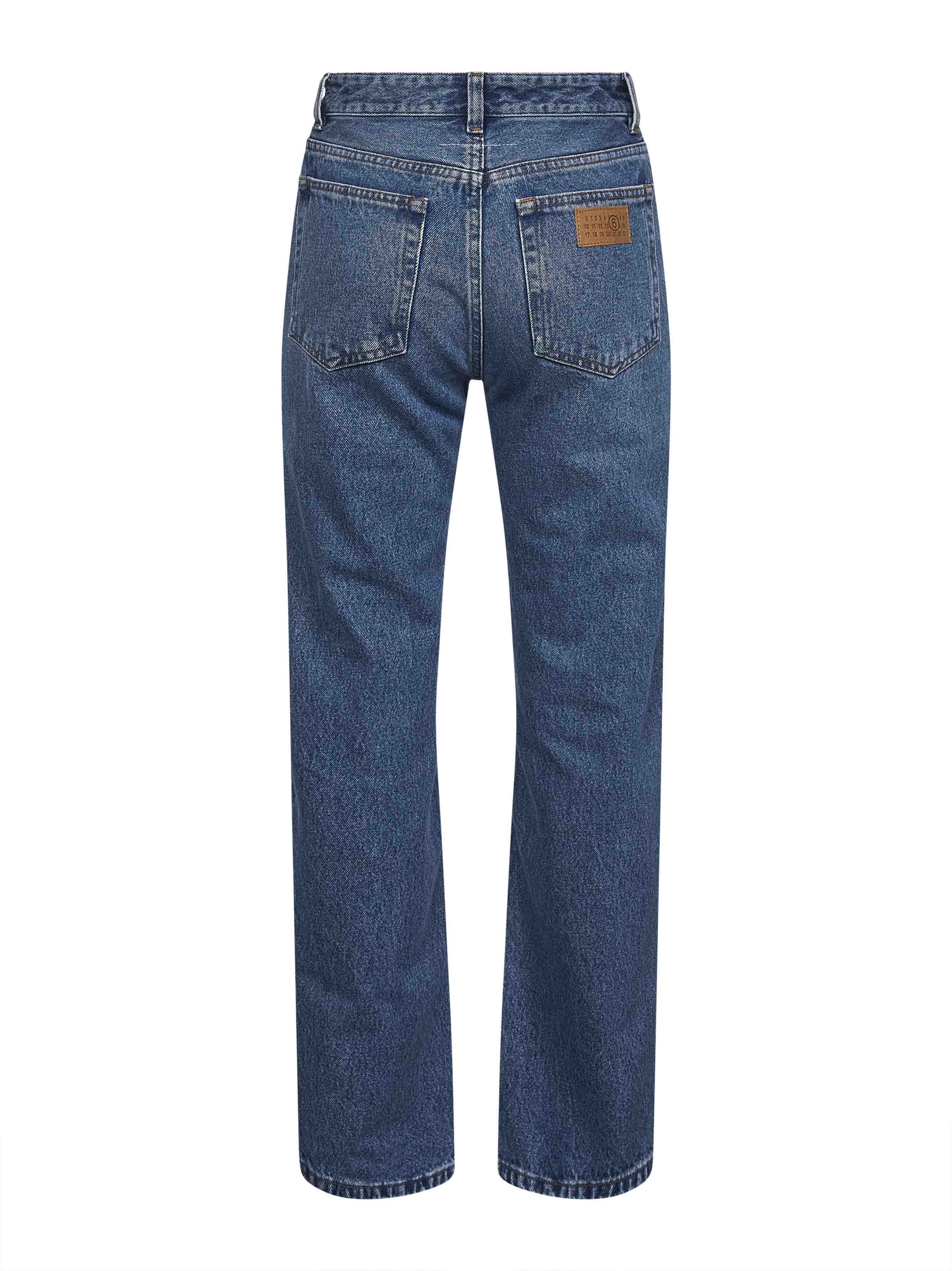 Blue denim inside out-effect jeans - 2