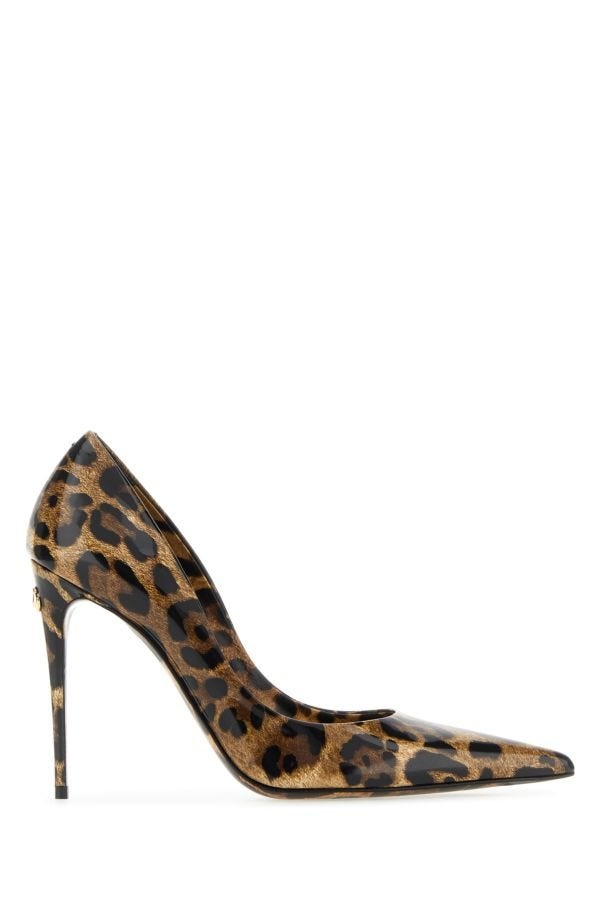 Printed leather pumps - 1