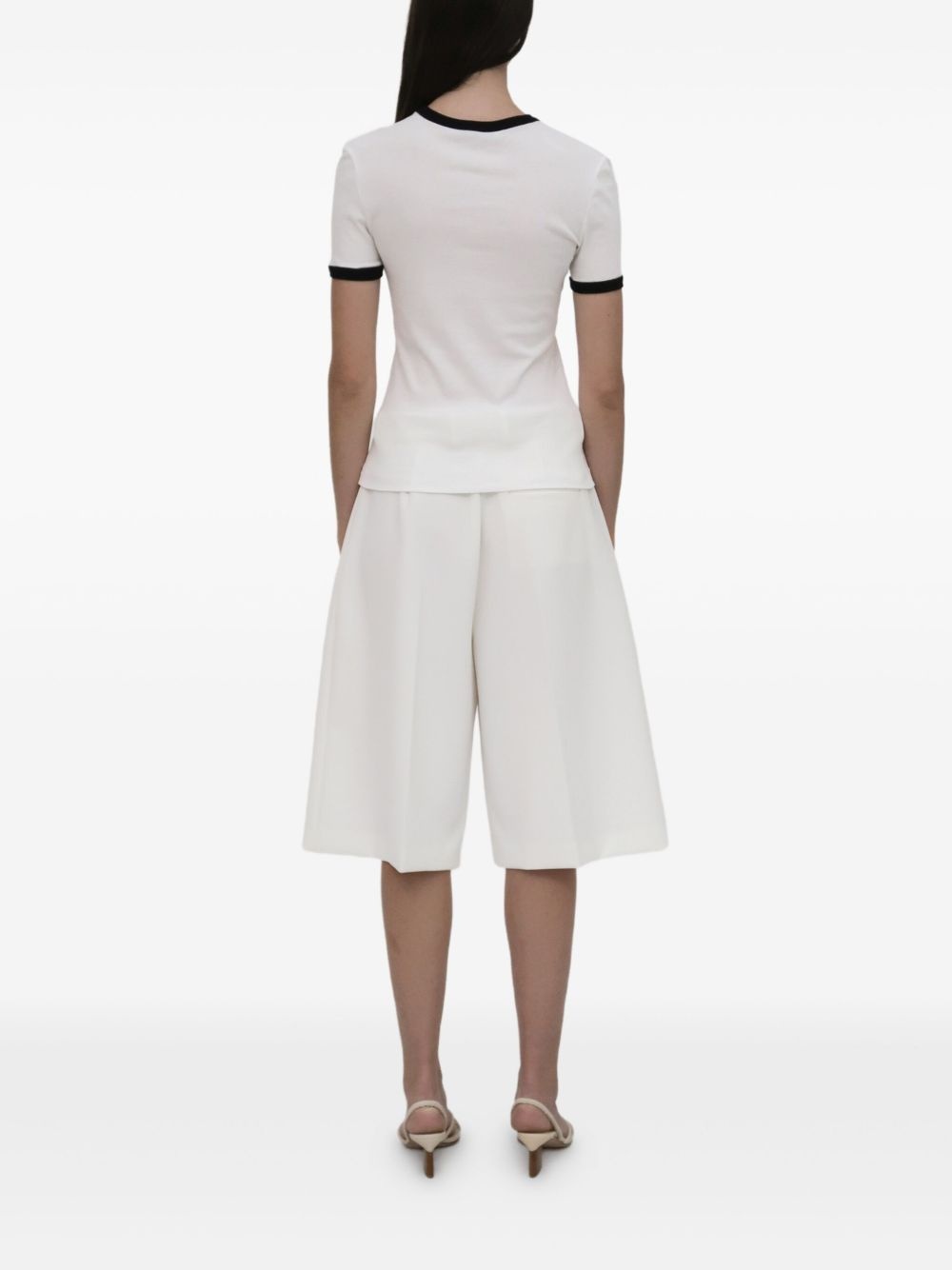 contrasting-trim short-sleeve T-shirt - 4
