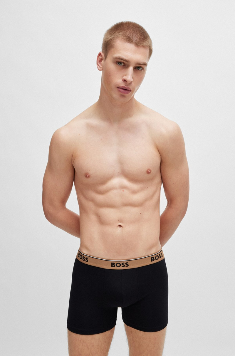 THREE-PACK OF STRETCH-COTTON BOXER BRIEFS WITH LOGO WAISTBANDS 2