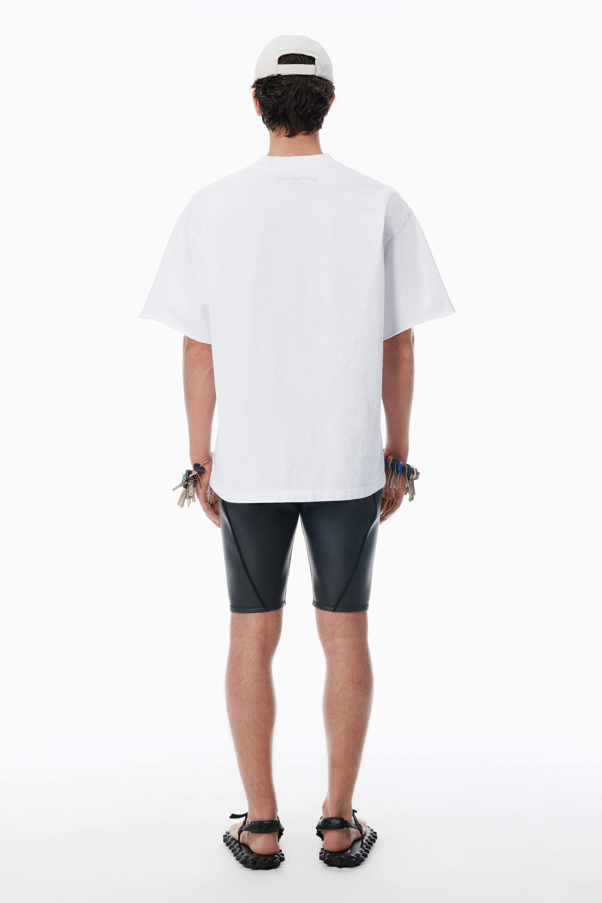 White Cotton Oversized Logo T-Shirt - 4