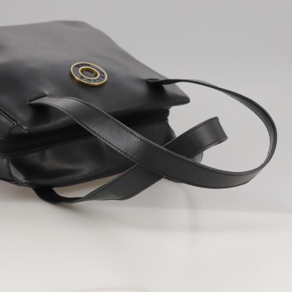 CELINE Hand Bag Leather Black Gold - 7